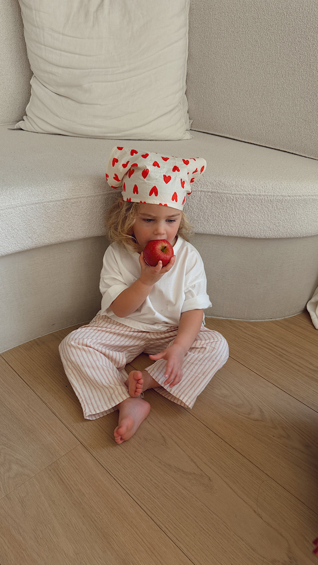 Pantalon Sienna - écru et rouge