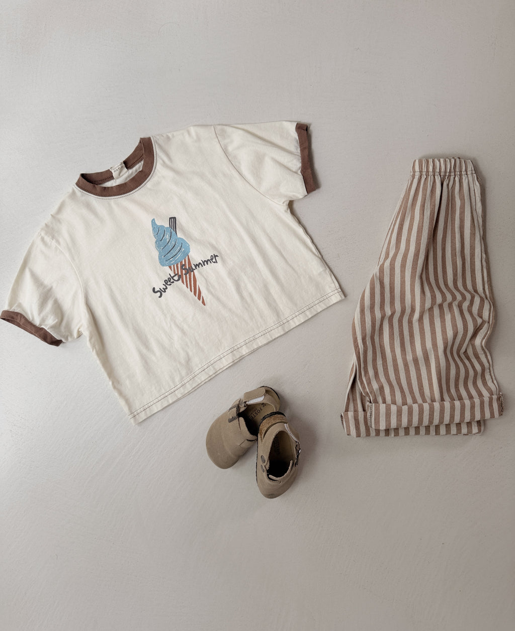 William trousers - beige with stripes