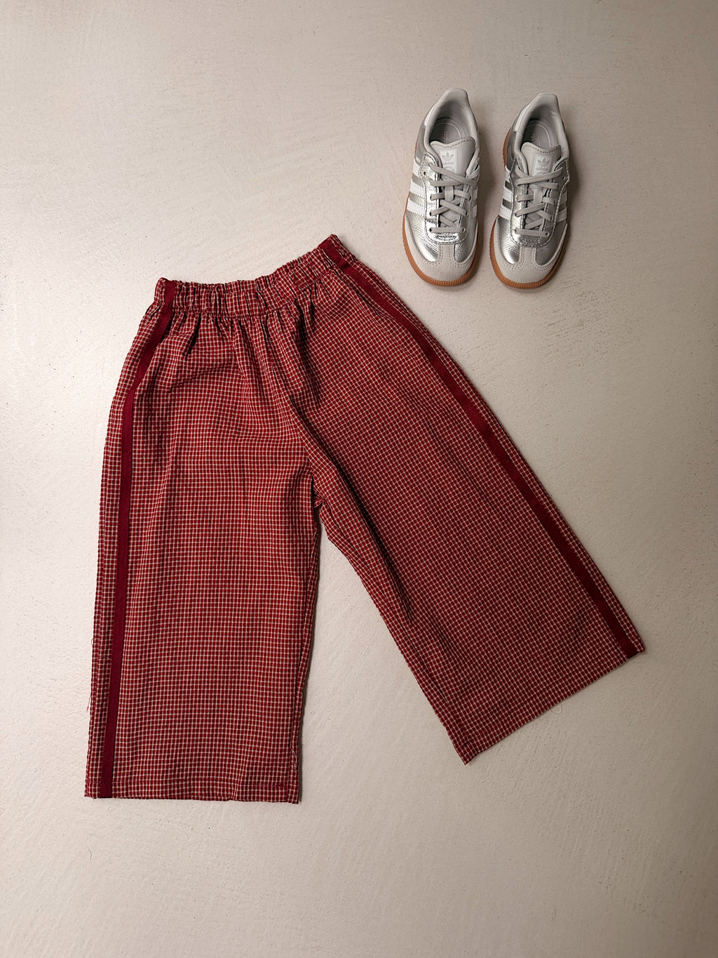 Pantalon Isaline - rouge à carreaux