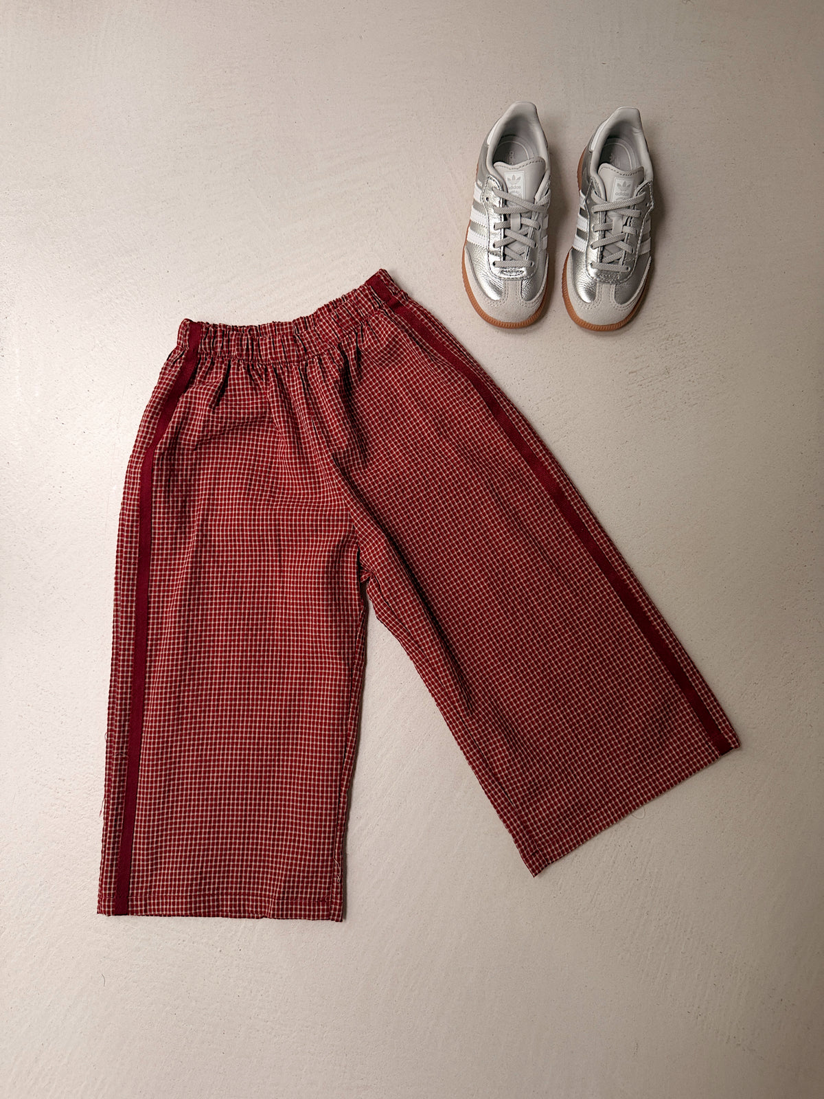 Pantalon Isaline - rouge à carreaux