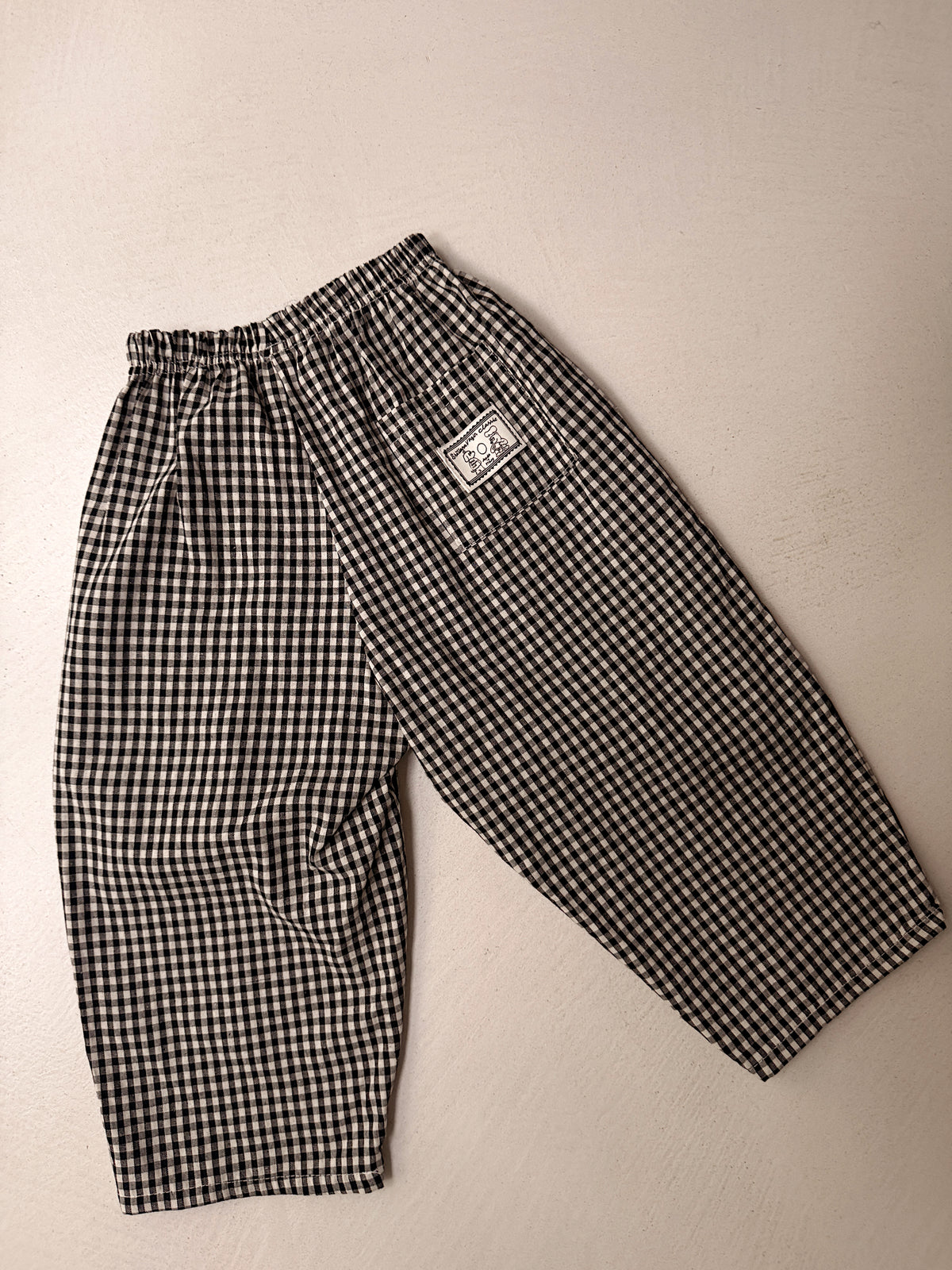 Pantalon Noé - vichy noir et blanc