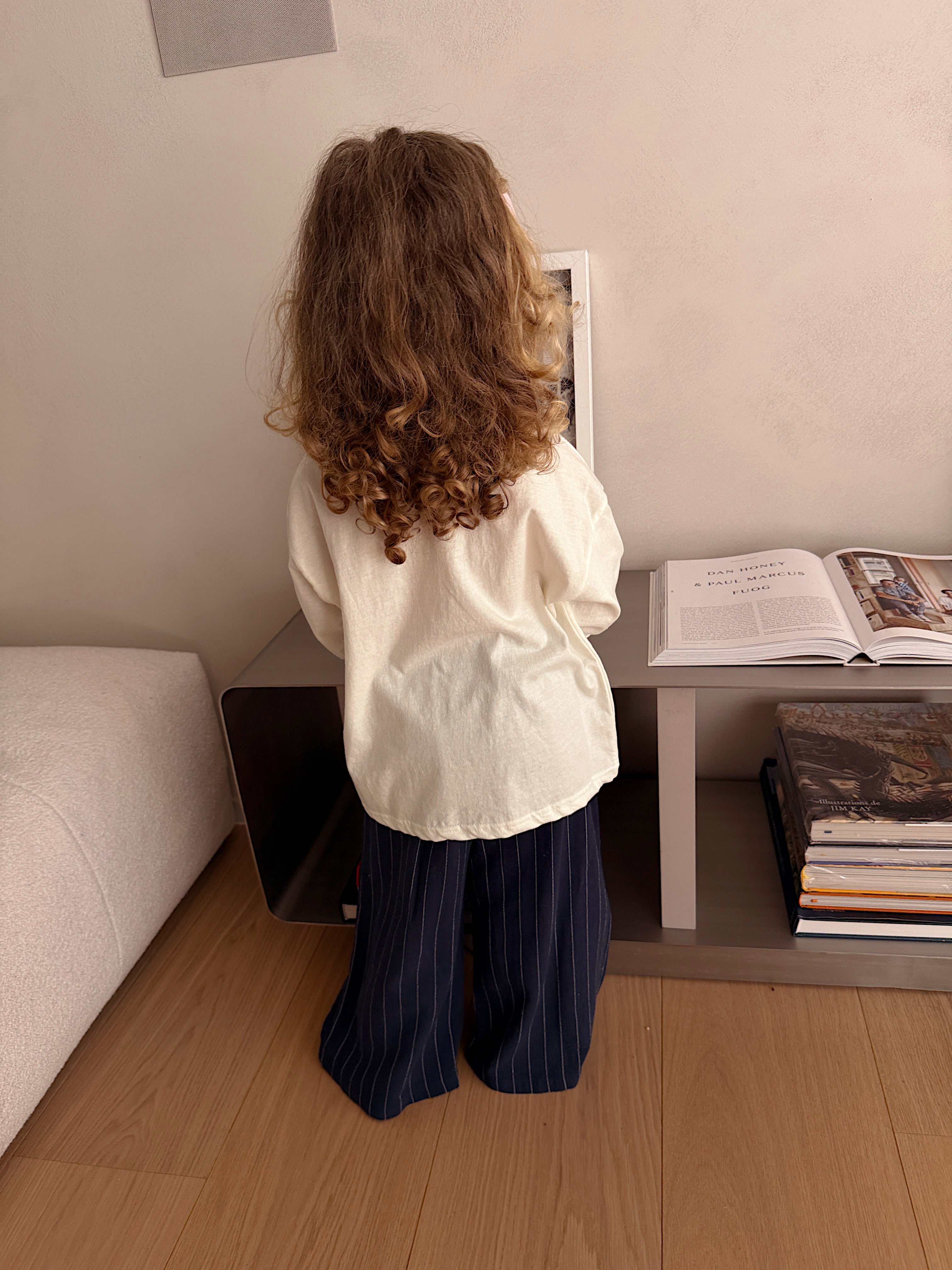 Pantalon Stella - bleu marine à lignes