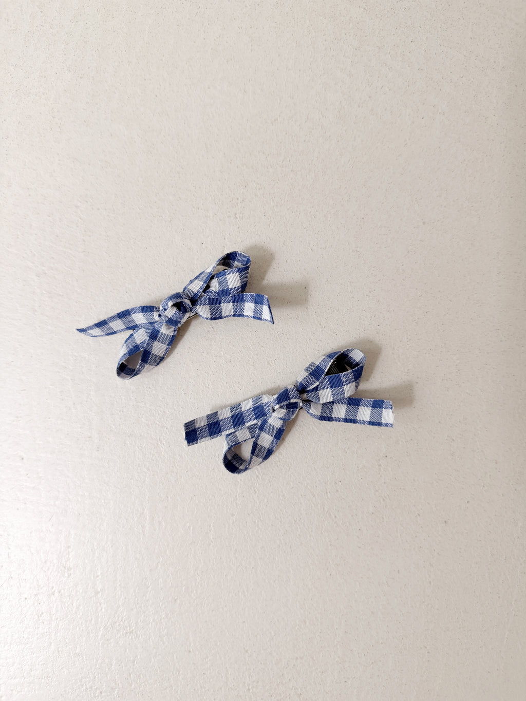 Heidi hair clips - blue gingham