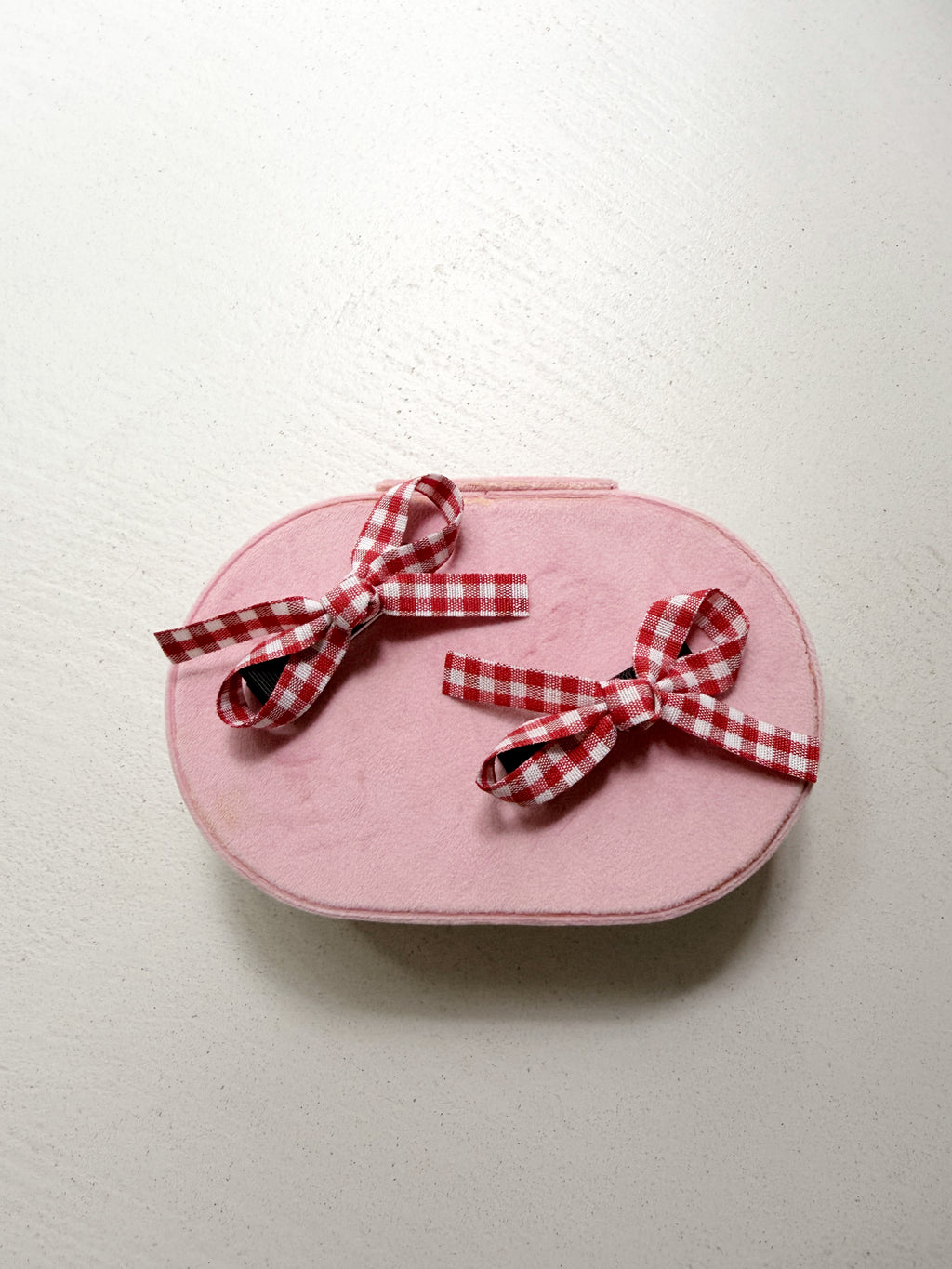 Pinces Heidi - vichy rouge