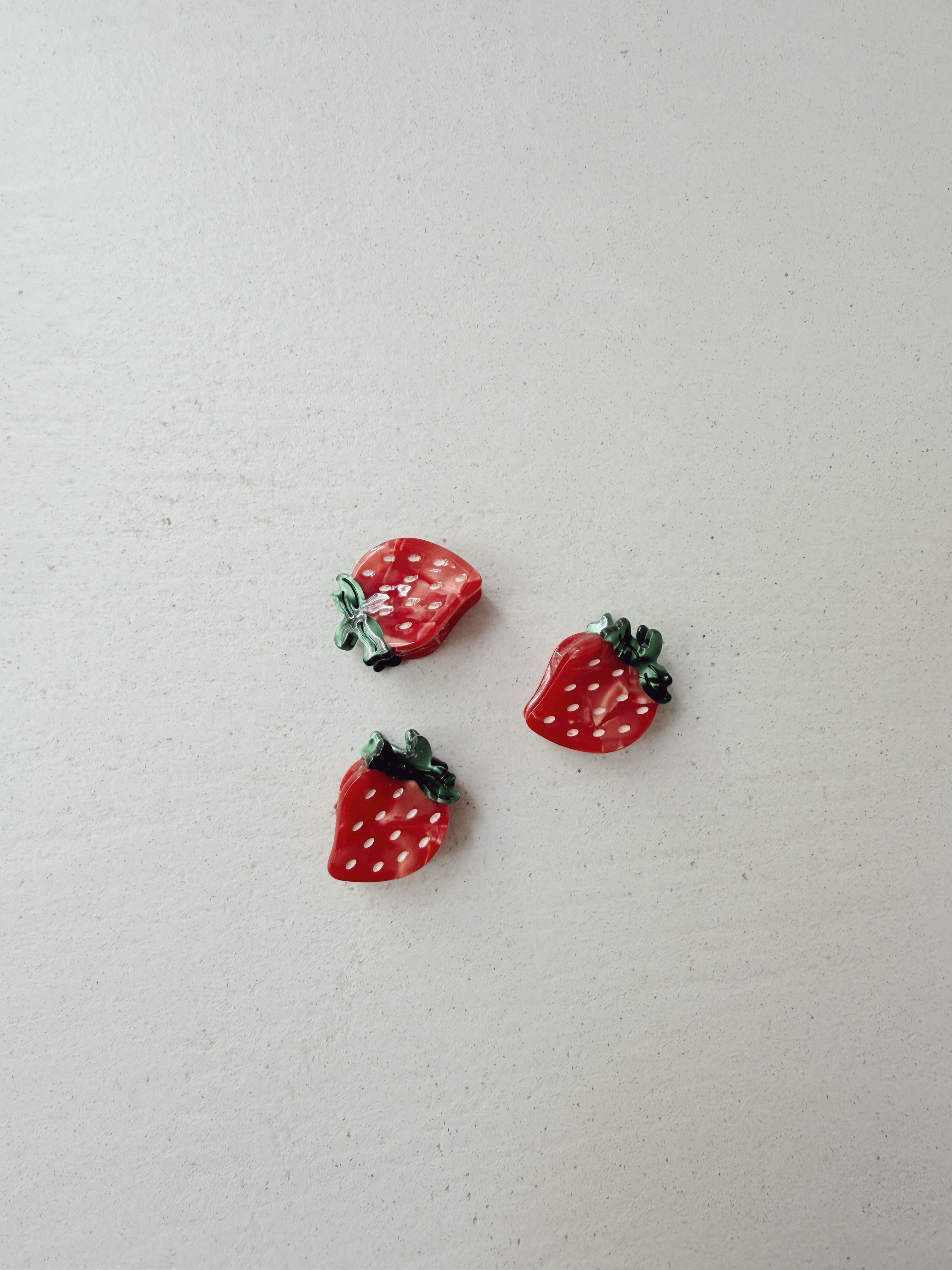 Pinces à cheveux Fraise - rouge