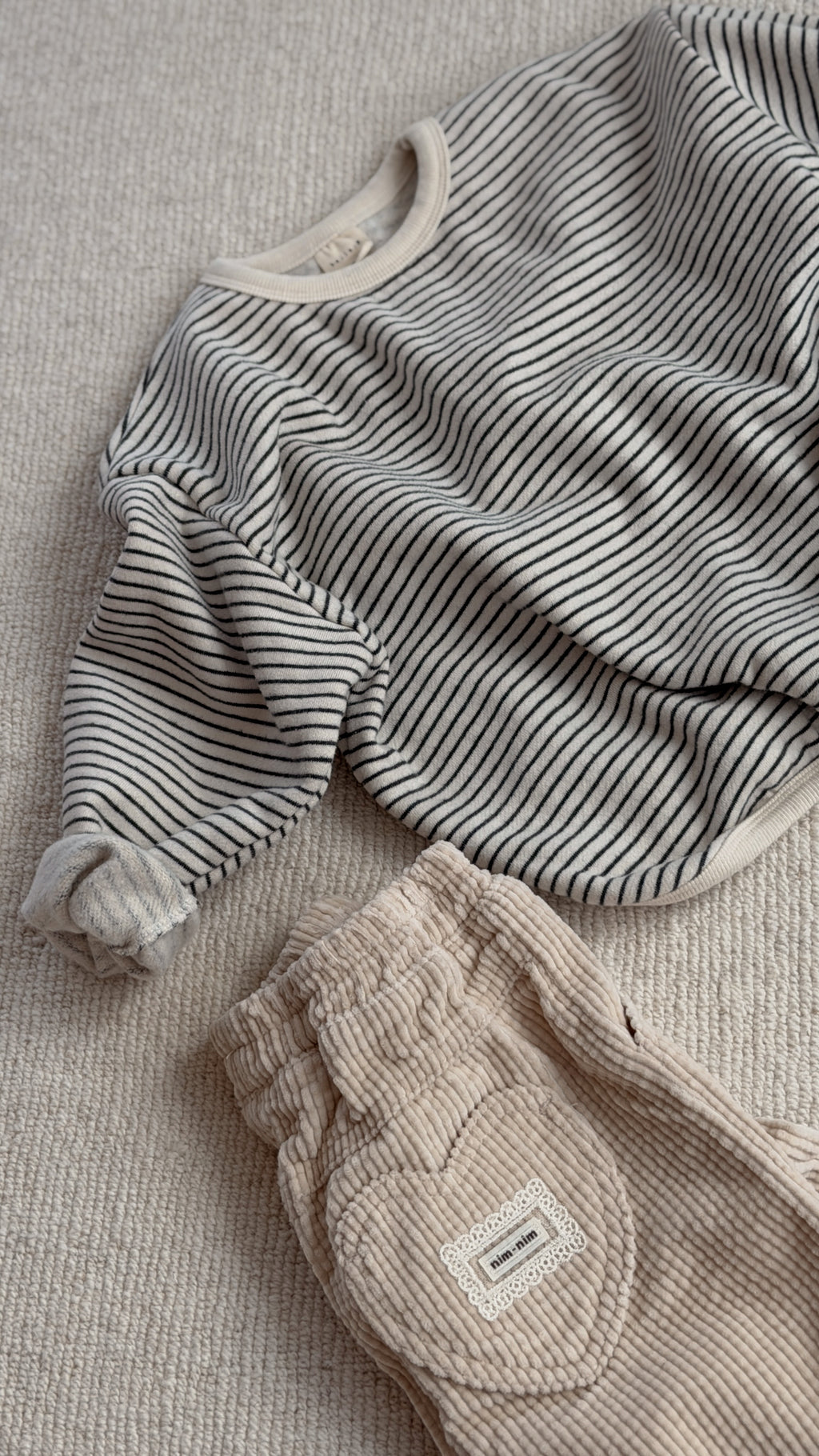 Pull Cleo - écru et bleu