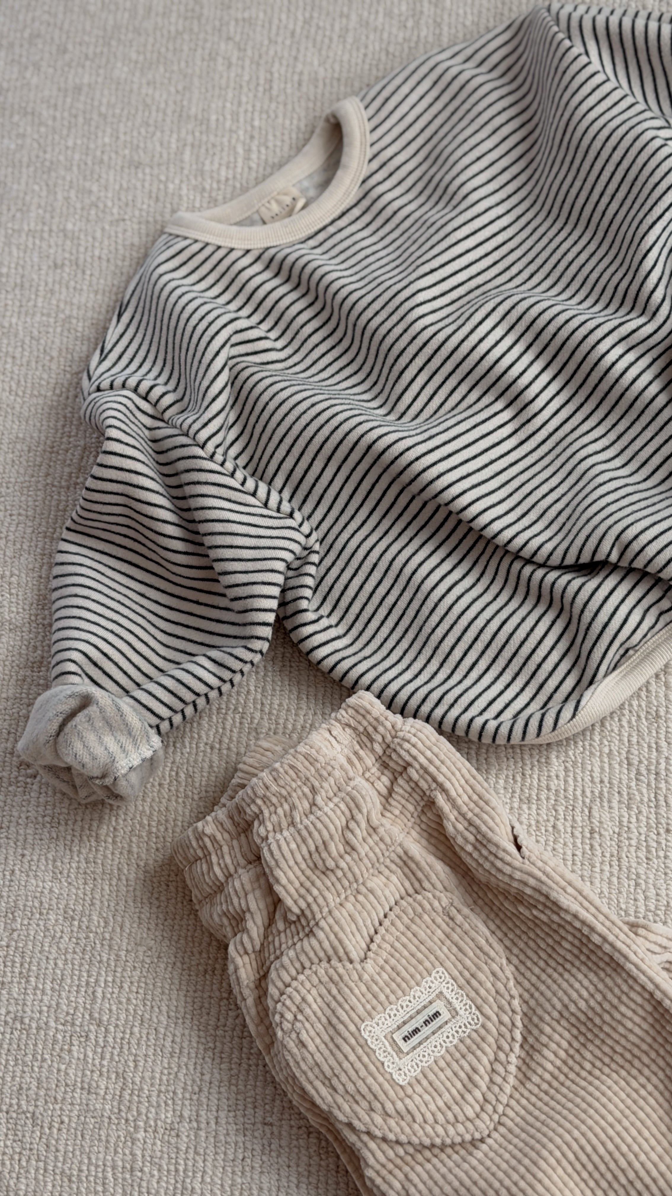 Pull Cleo - écru et bleu