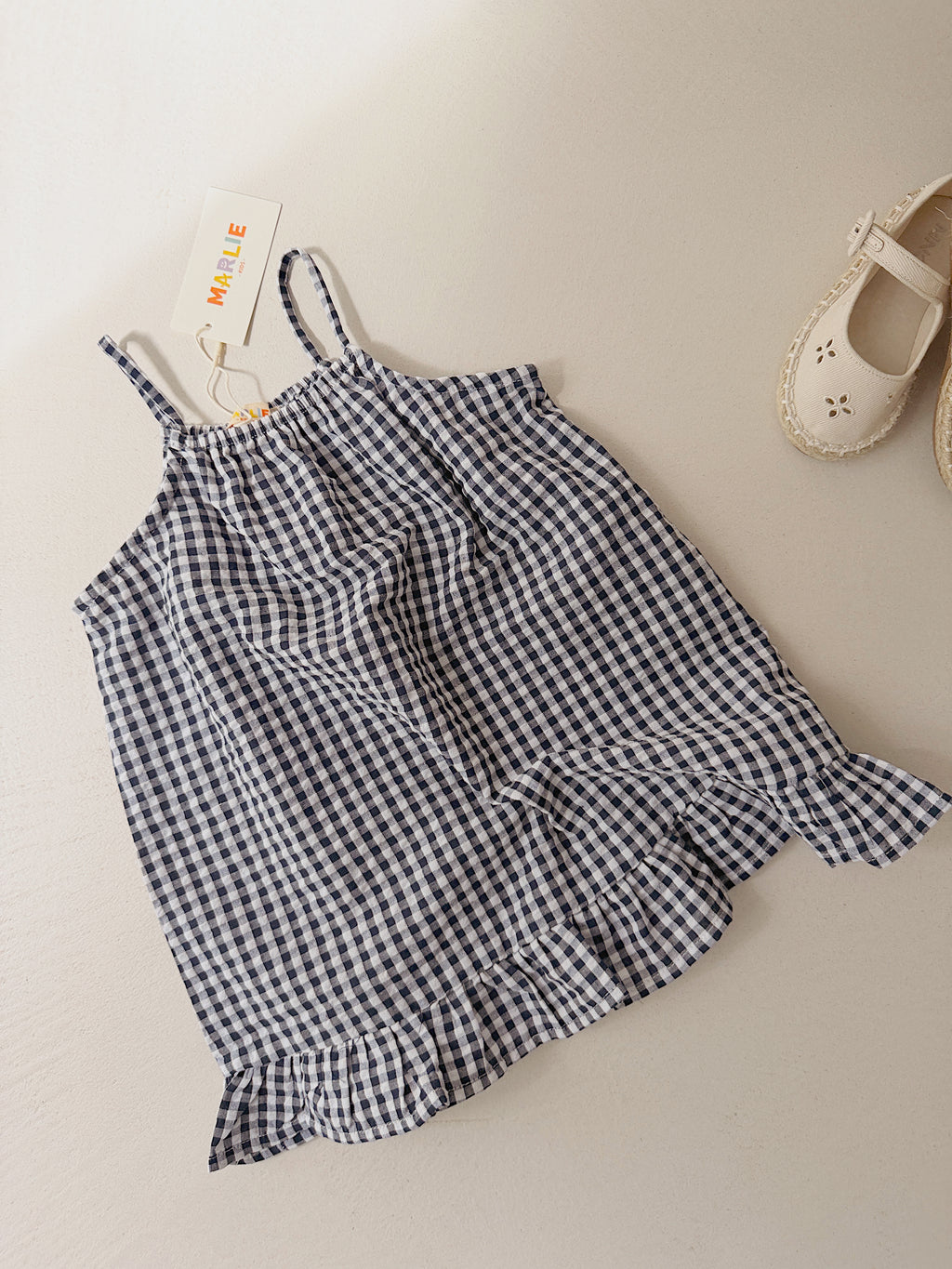 Robe Evi - vichy bleu marine