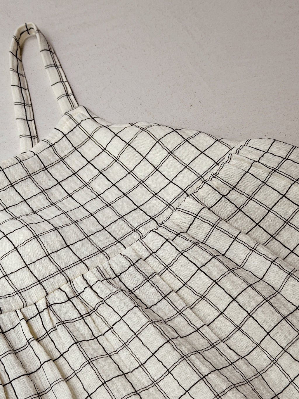 Maëlle Dress - Ecru Check
