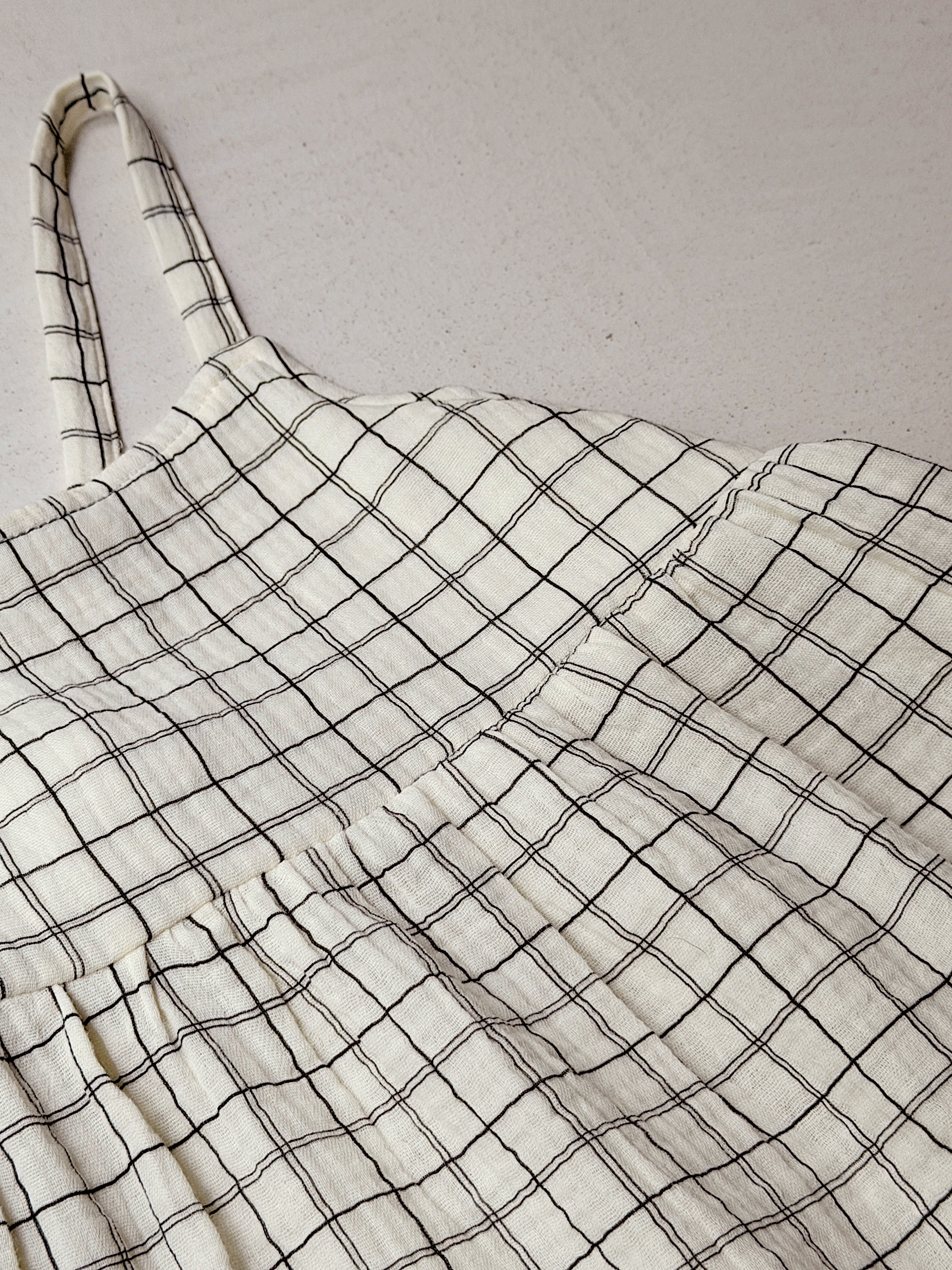 Maëlle Dress - Ecru Check