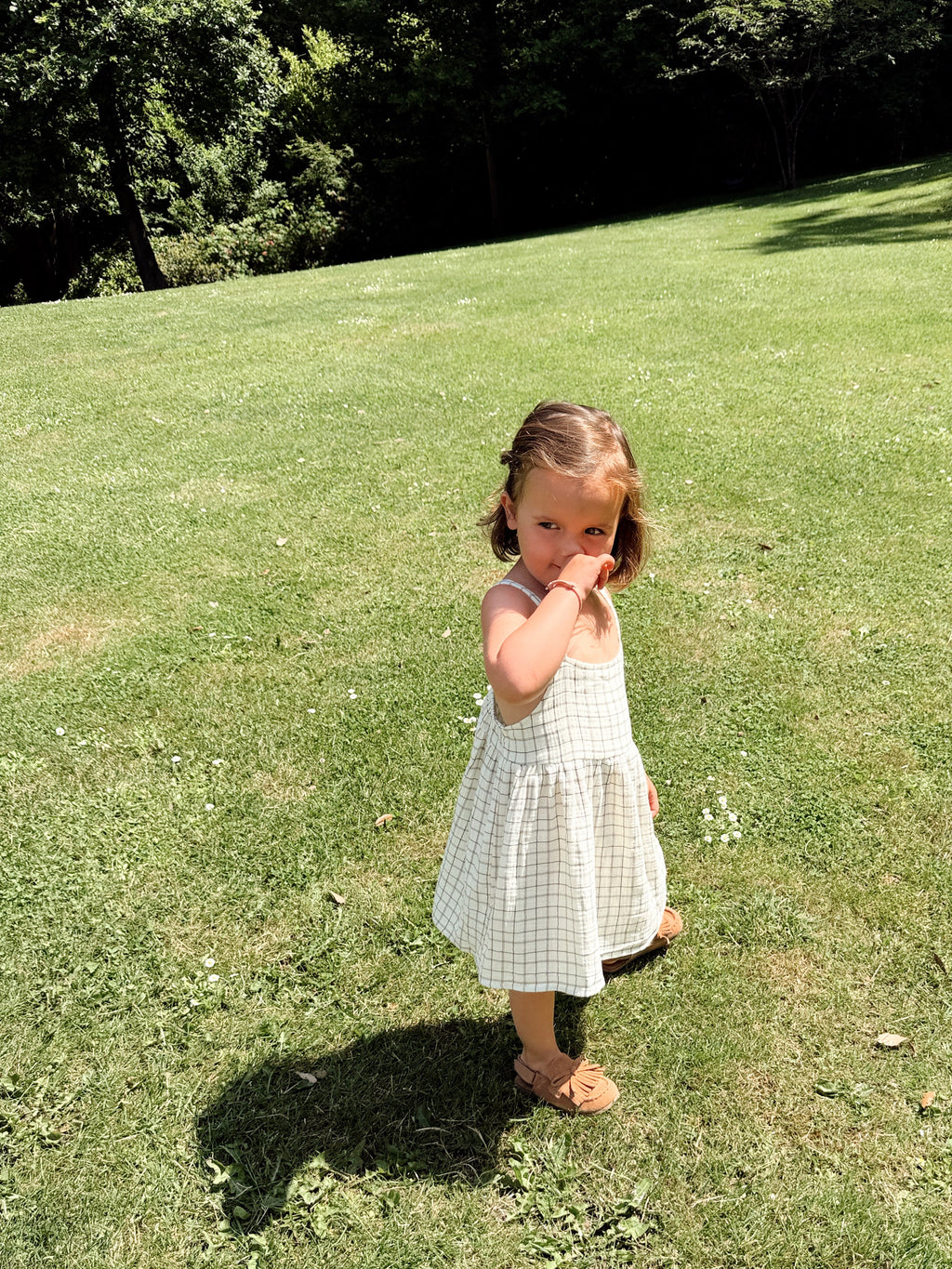 Maëlle Dress - Ecru Check