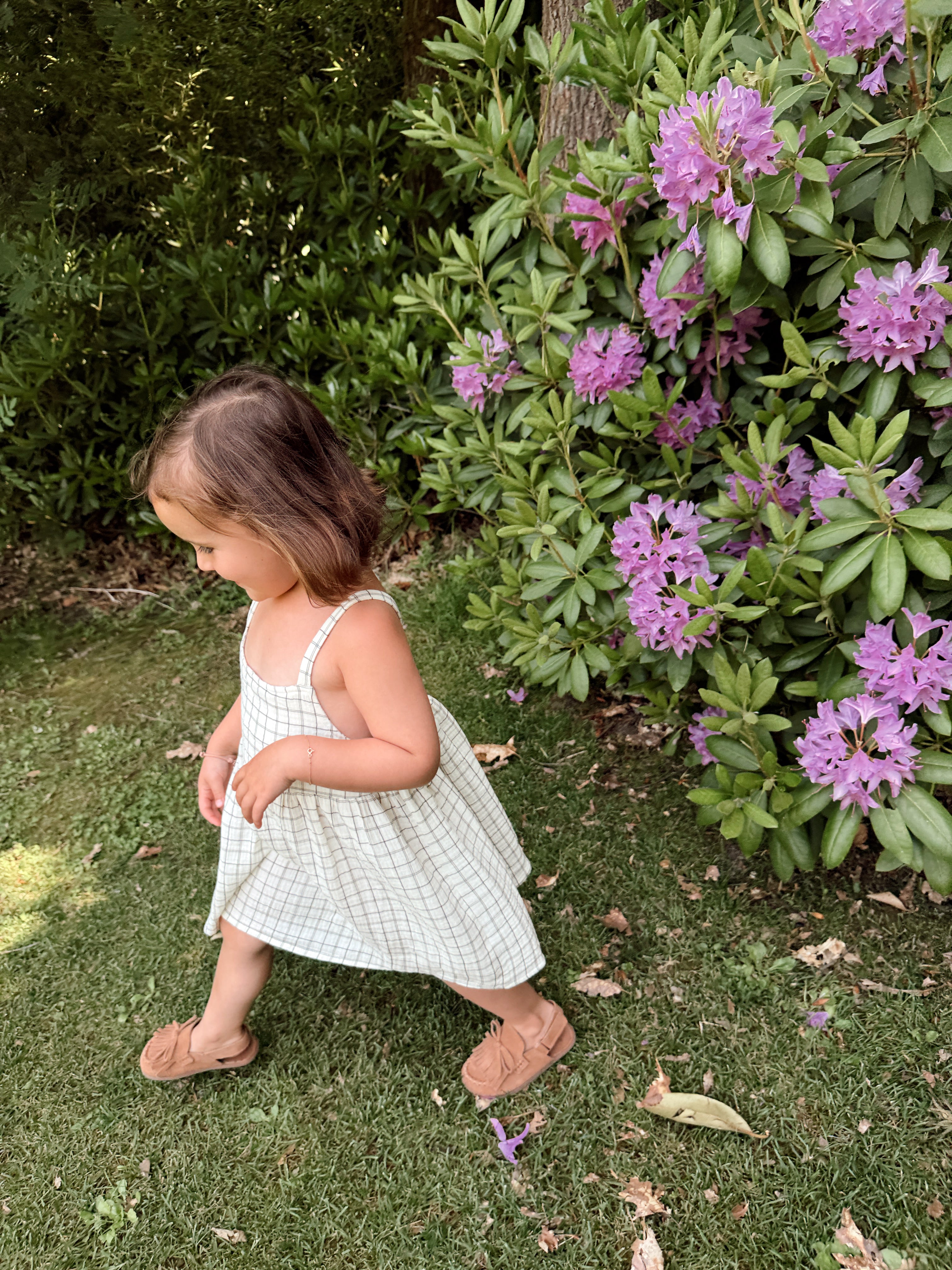 Maëlle Dress - Ecru Check
