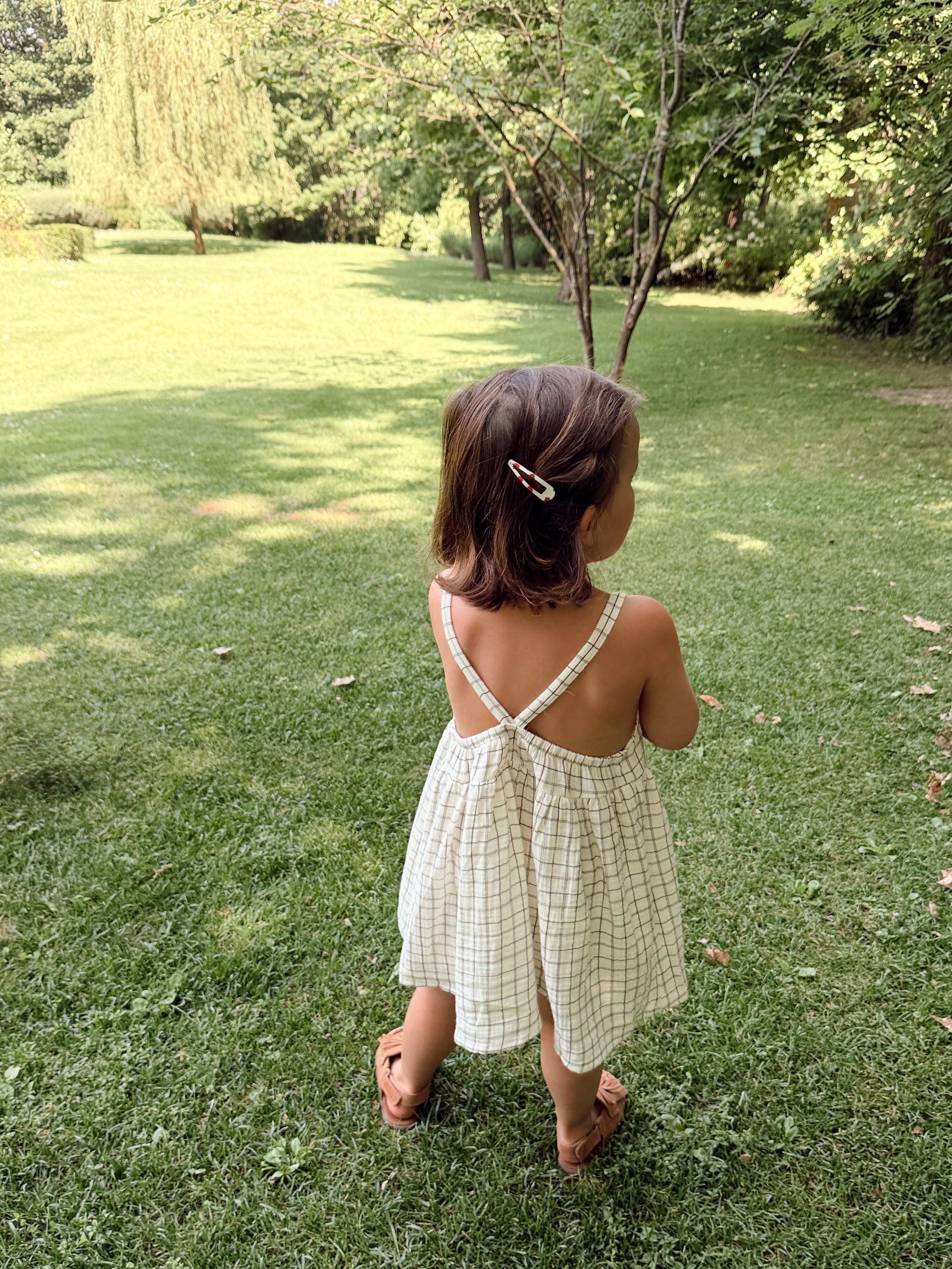 Maëlle Dress - Ecru Check