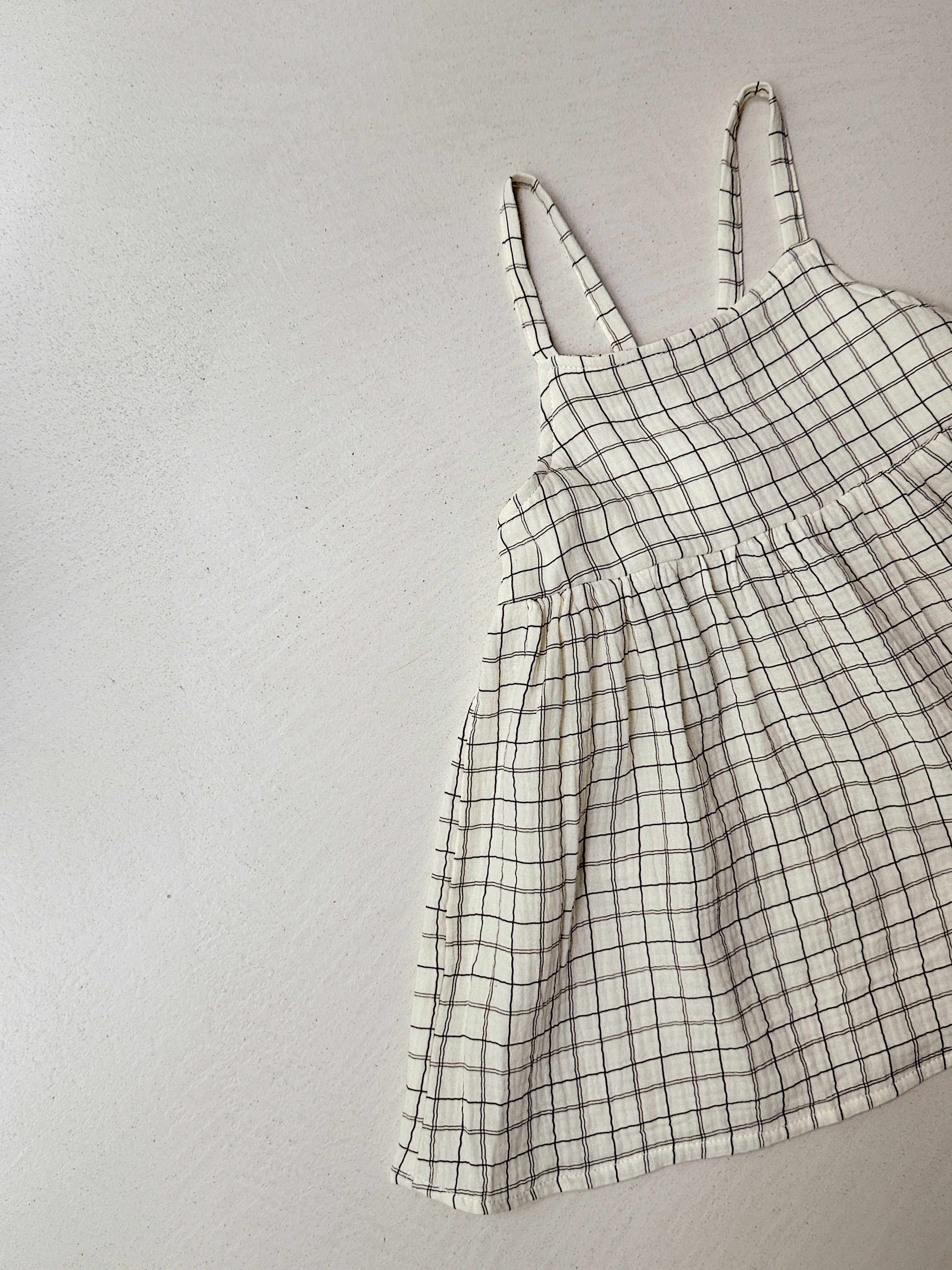 Maëlle Dress - Ecru Check