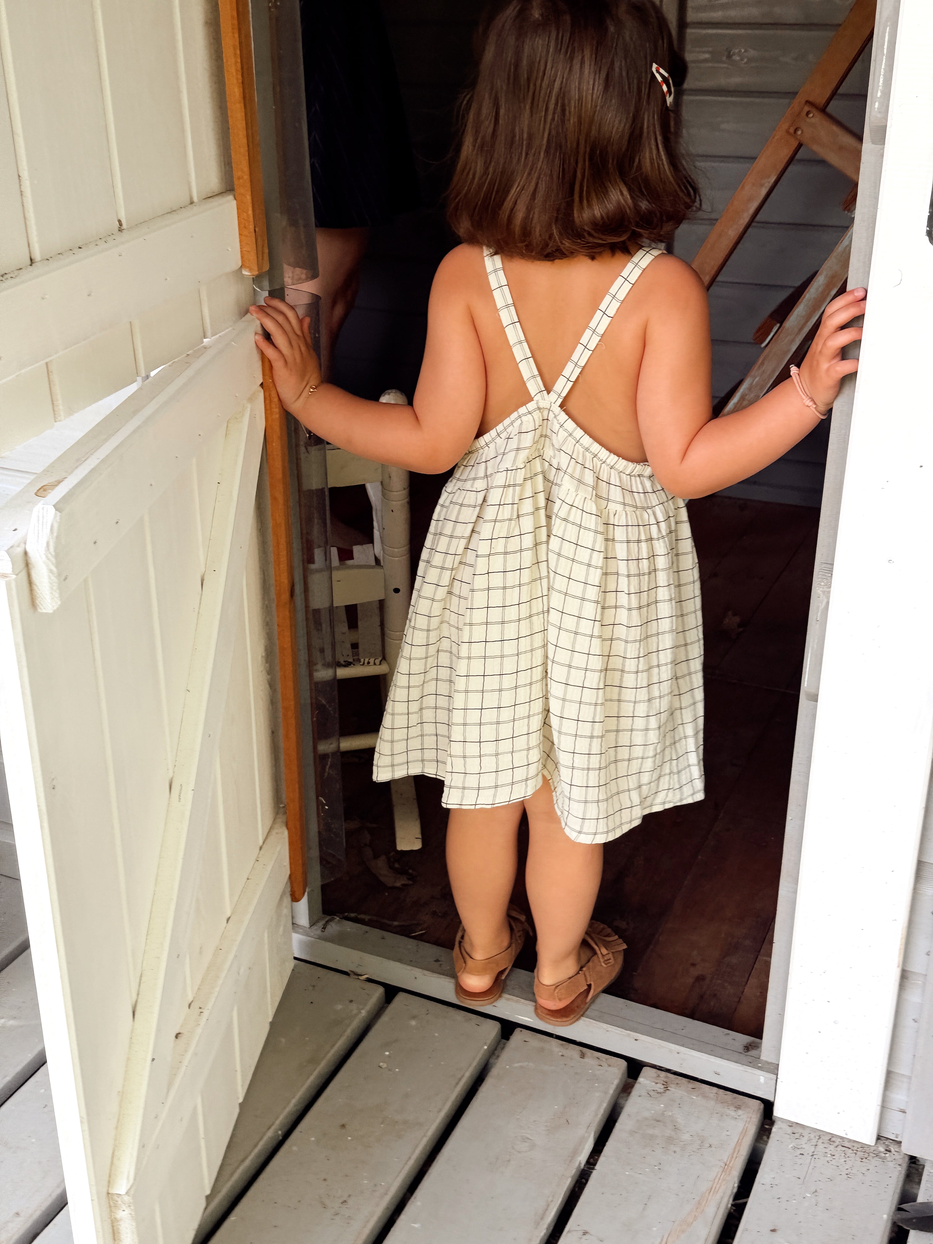 Maëlle Dress - Ecru Check