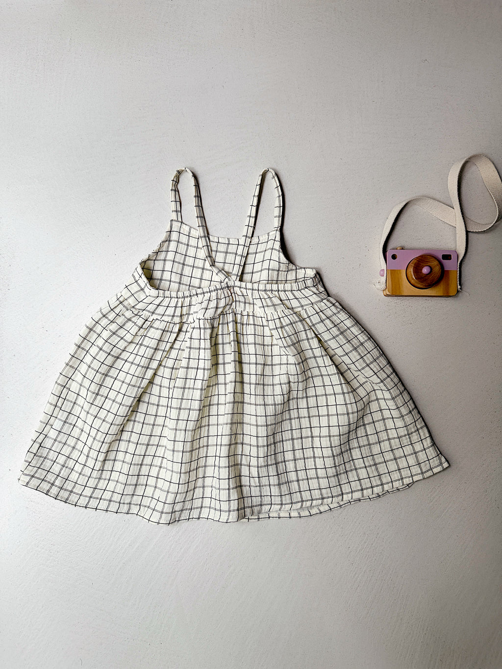Maëlle Dress - Ecru Check