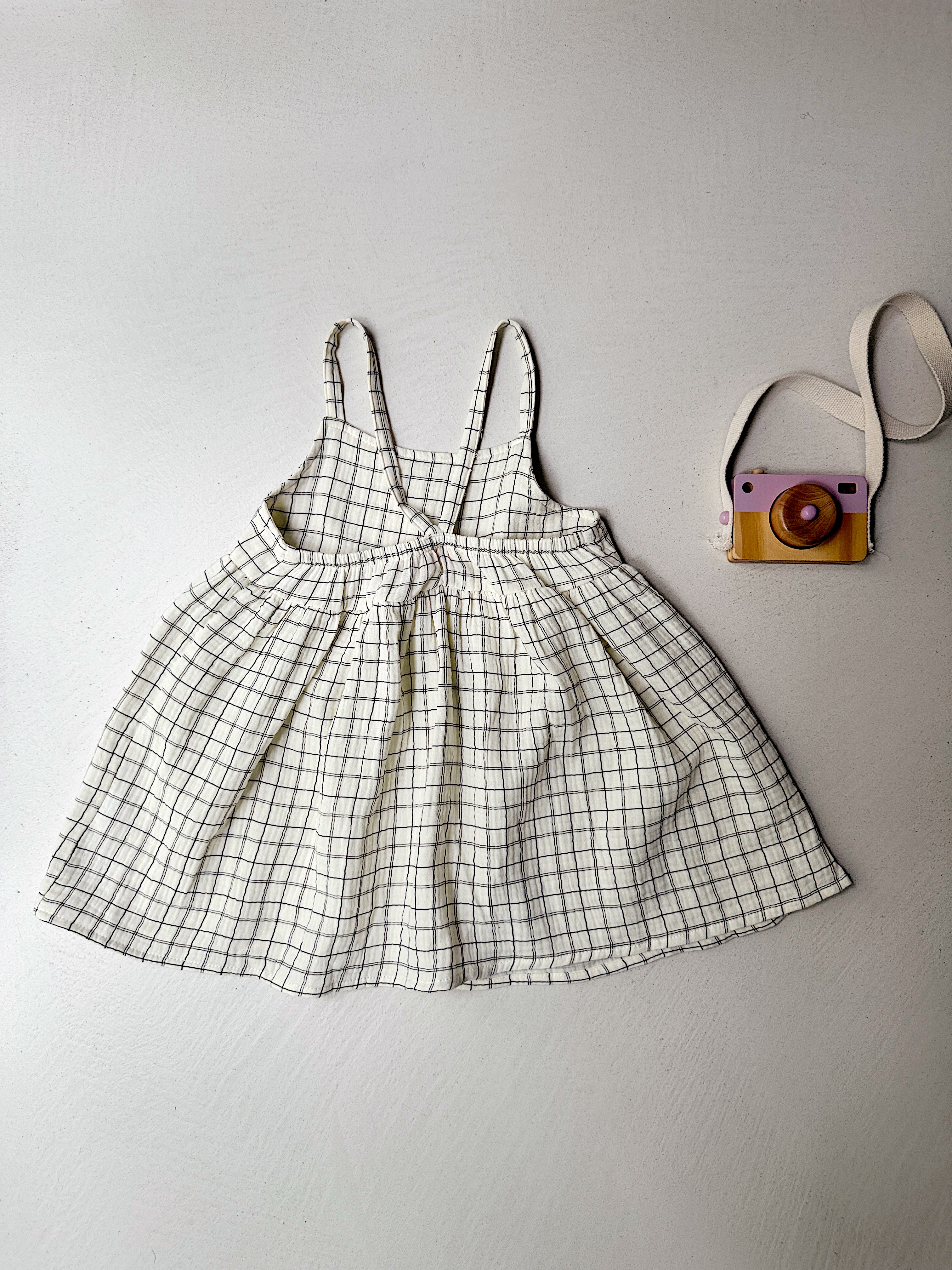 Maëlle Dress - Ecru Check