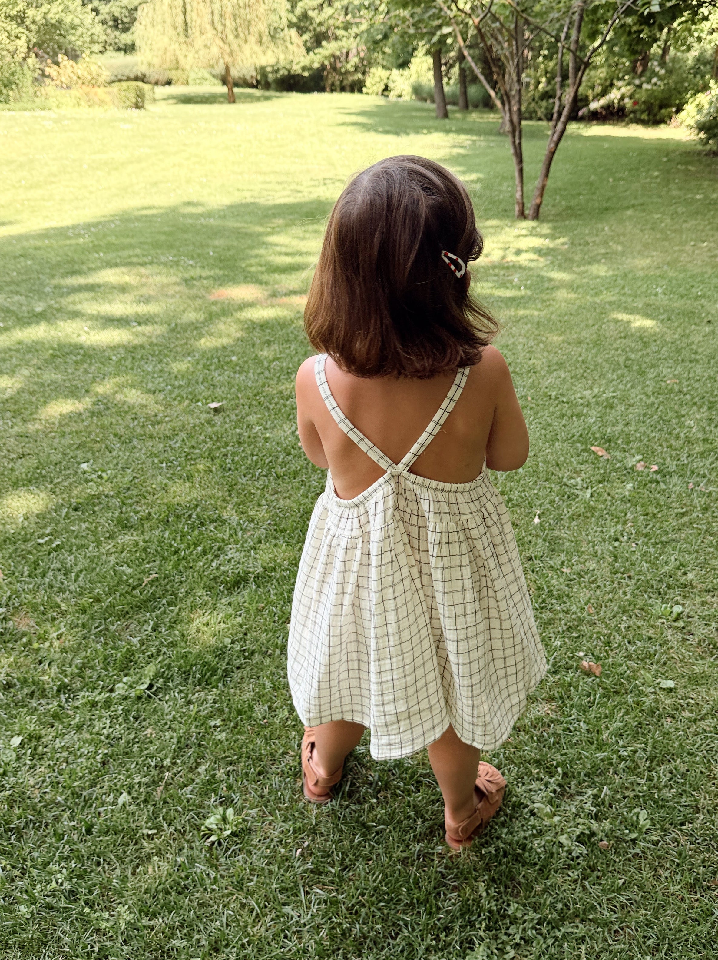Maëlle Dress - Ecru Check
