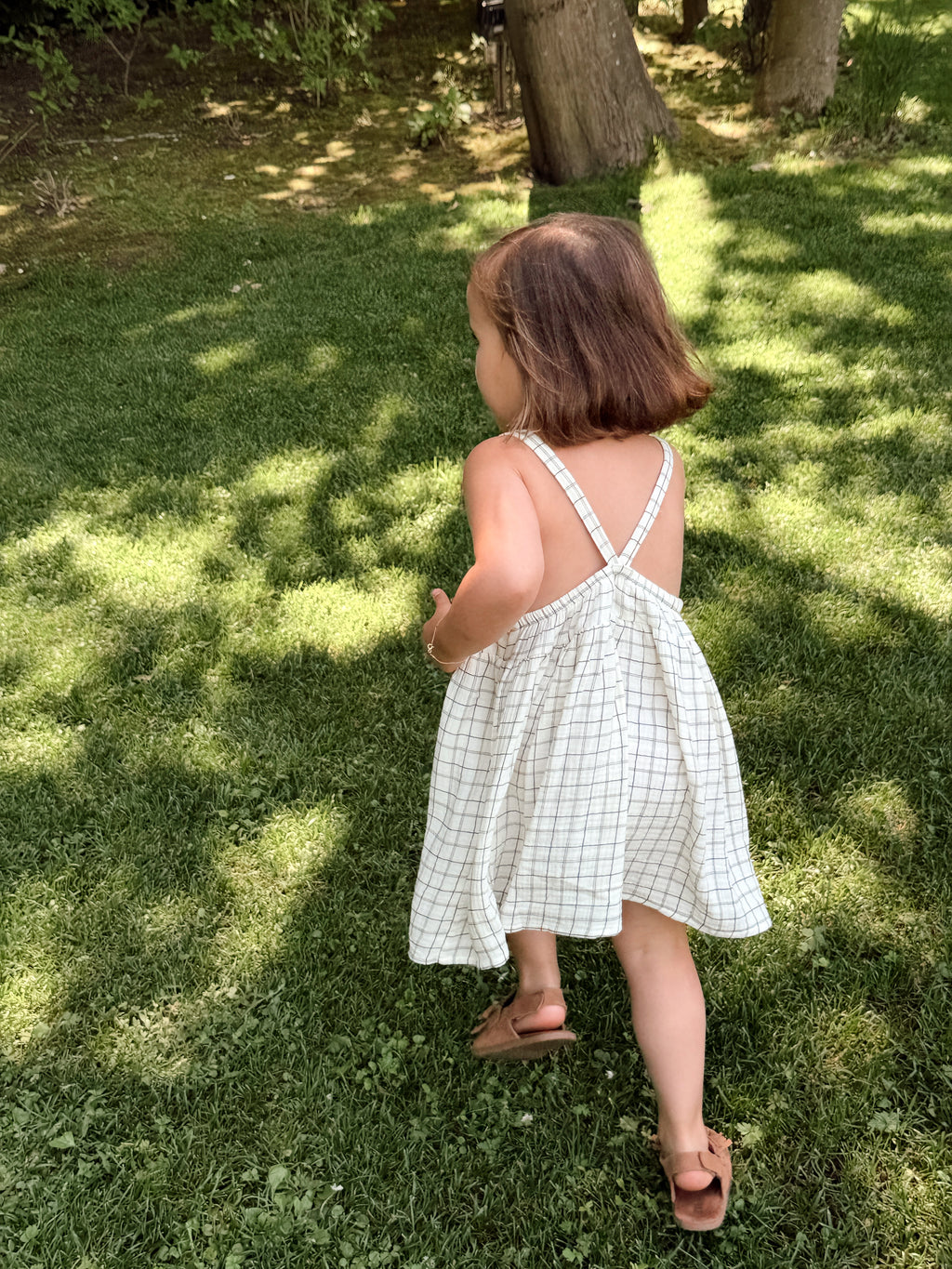 Maëlle Dress - Ecru Check