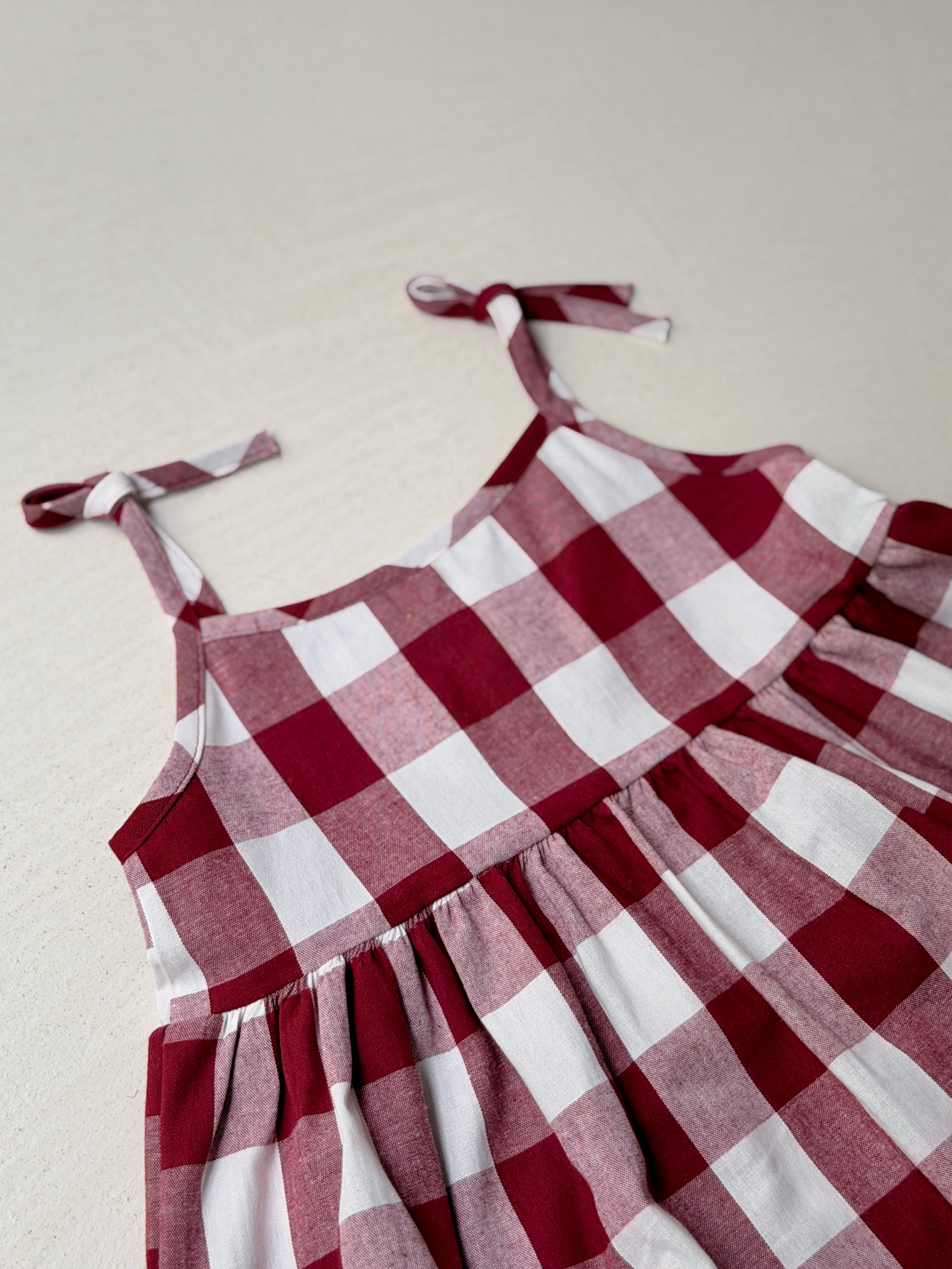 Olga dress - red plaid