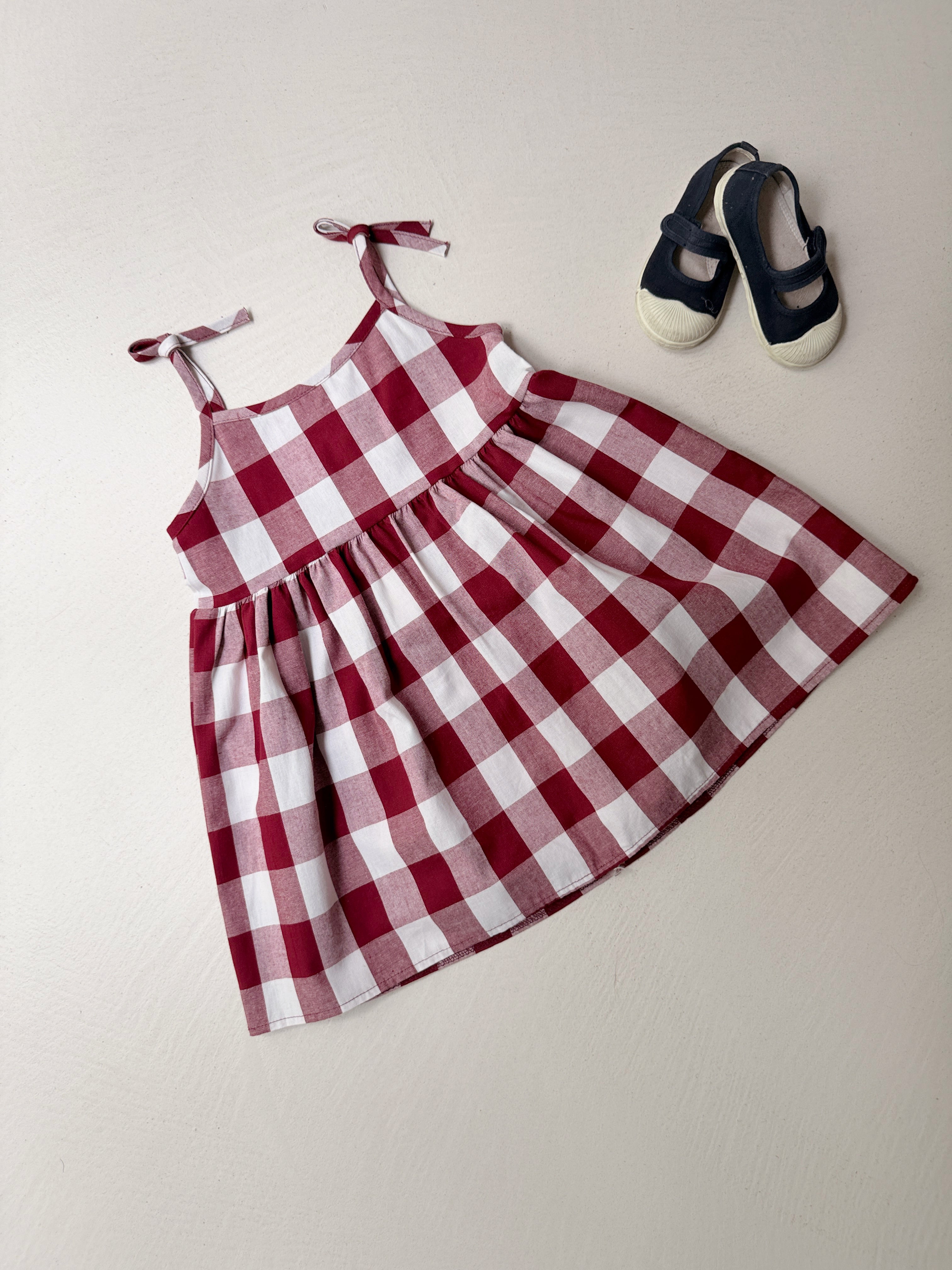 Olga dress - red plaid
