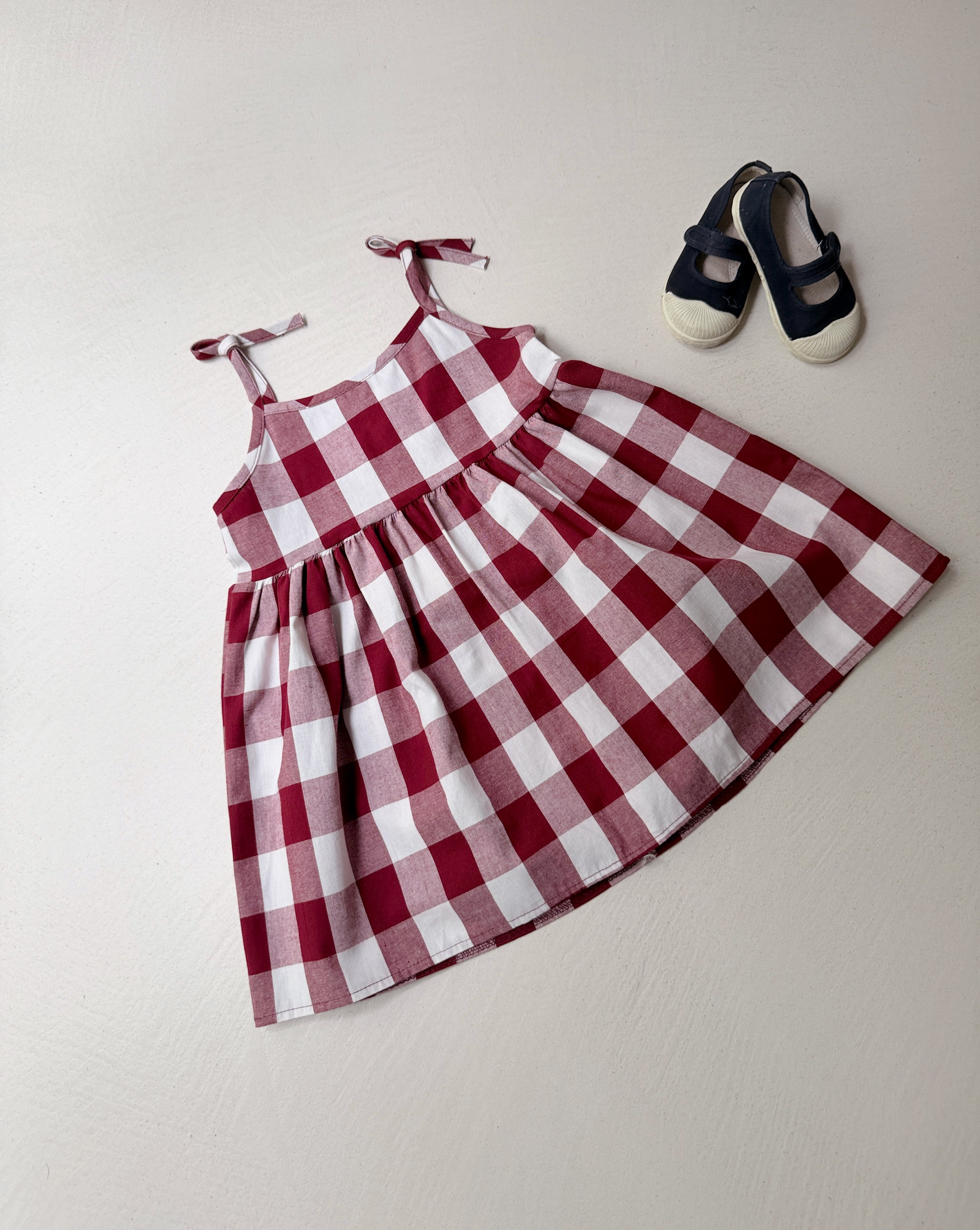 Olga dress - red plaid