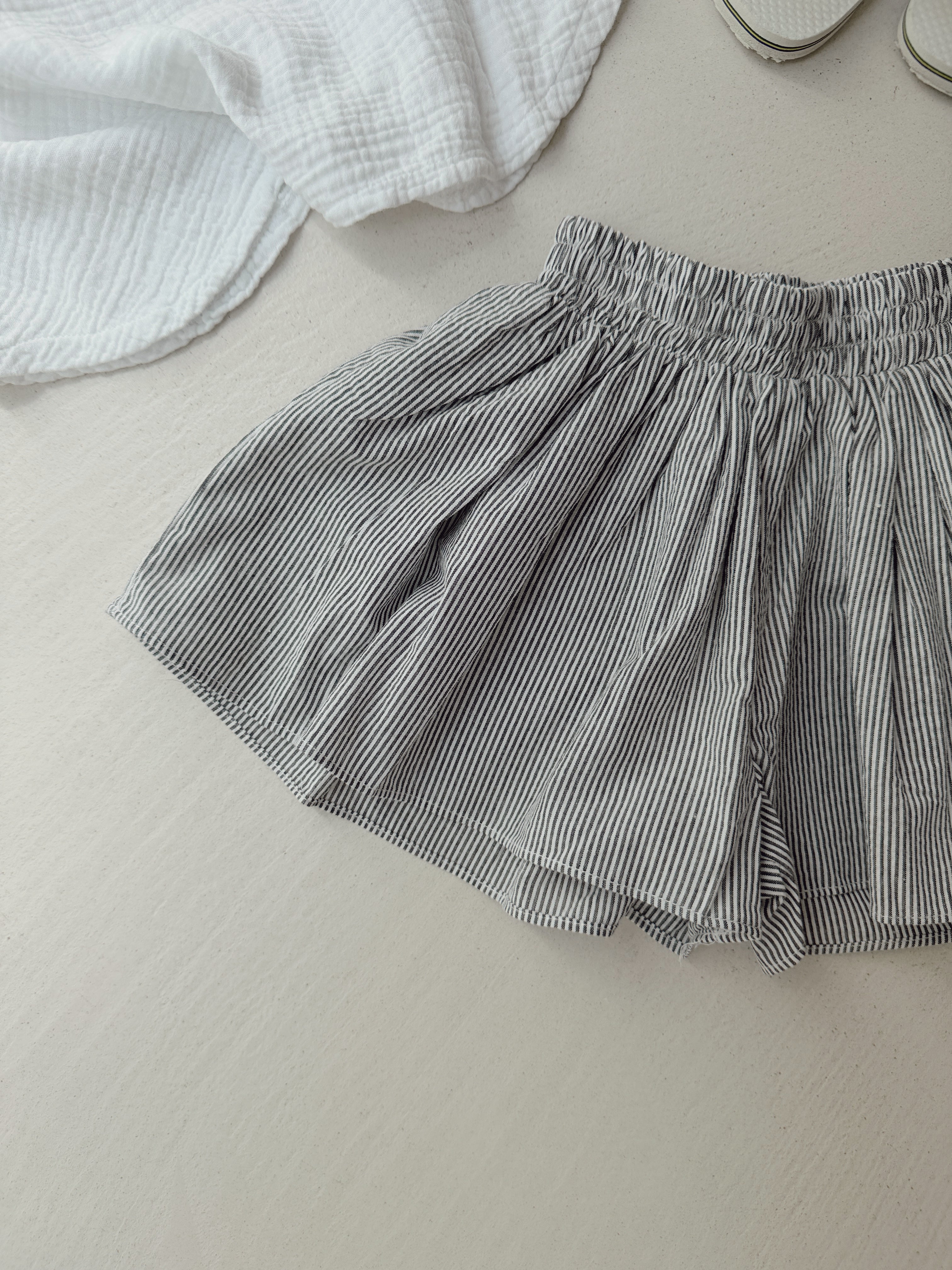 Short Anita - ligné bleu et blanc