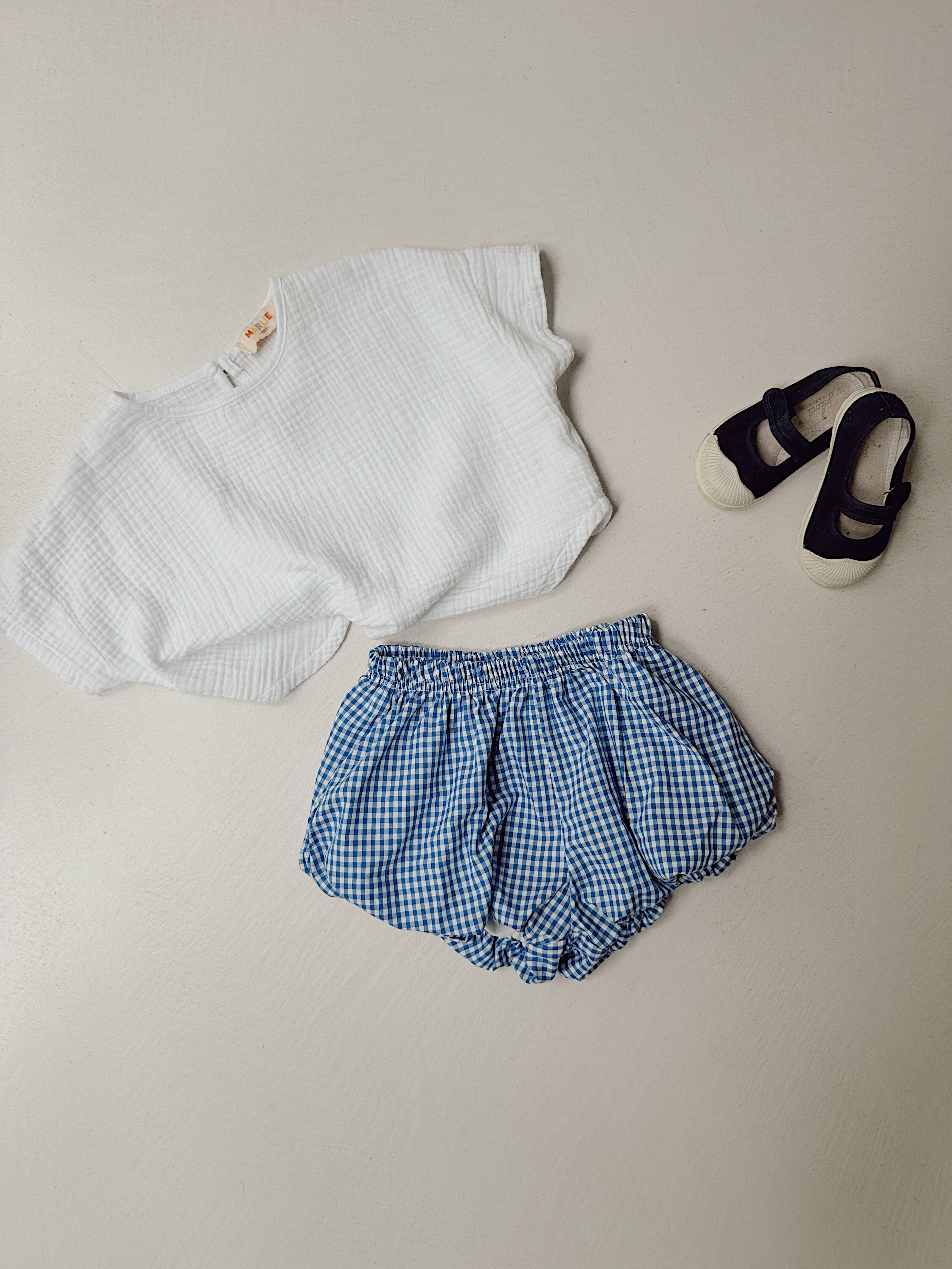 Giulia Shorts - blue gingham