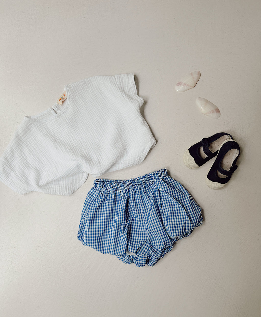 Giulia Shorts - blue gingham