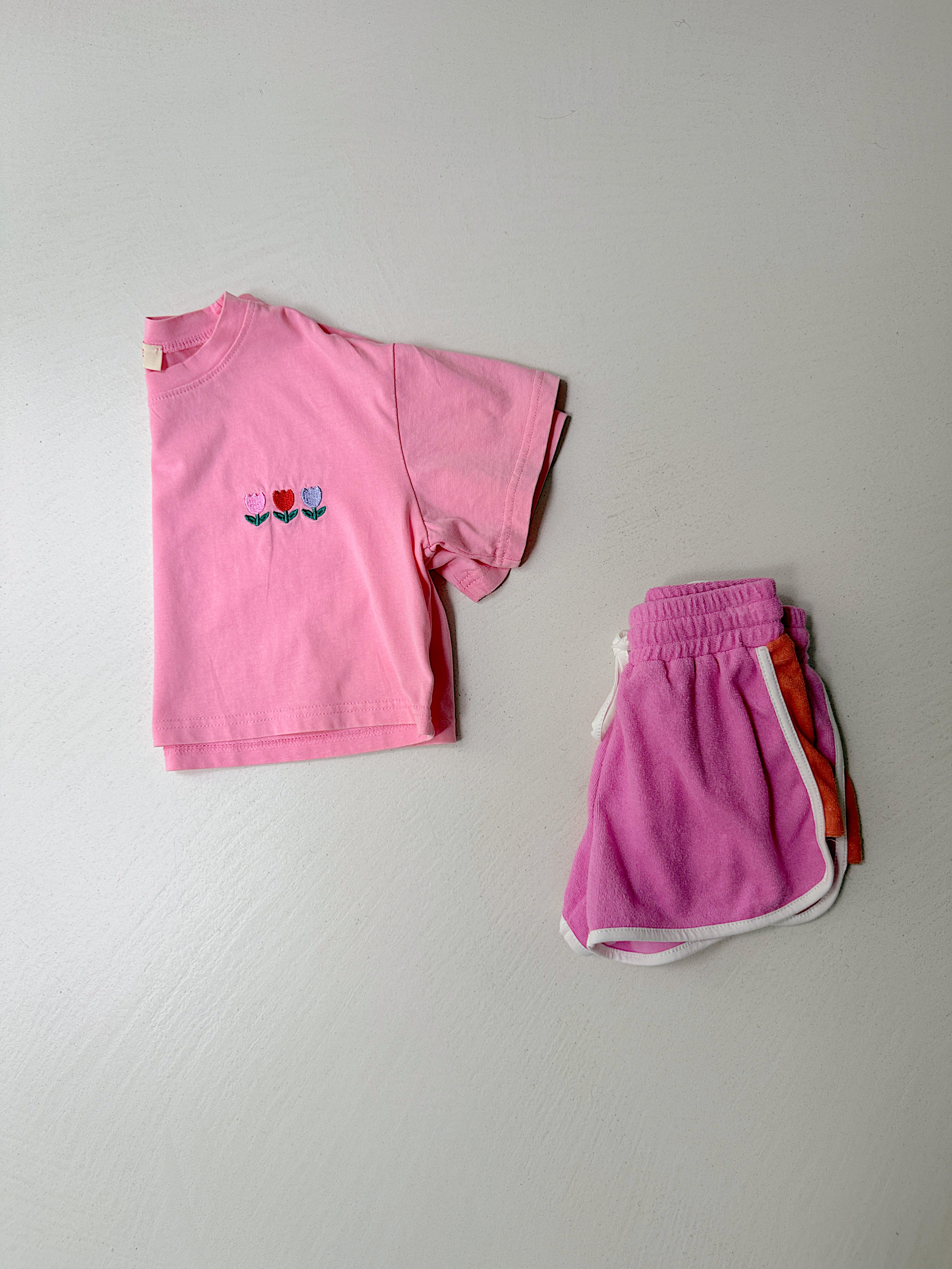 Lyvia shorts - pink and orange