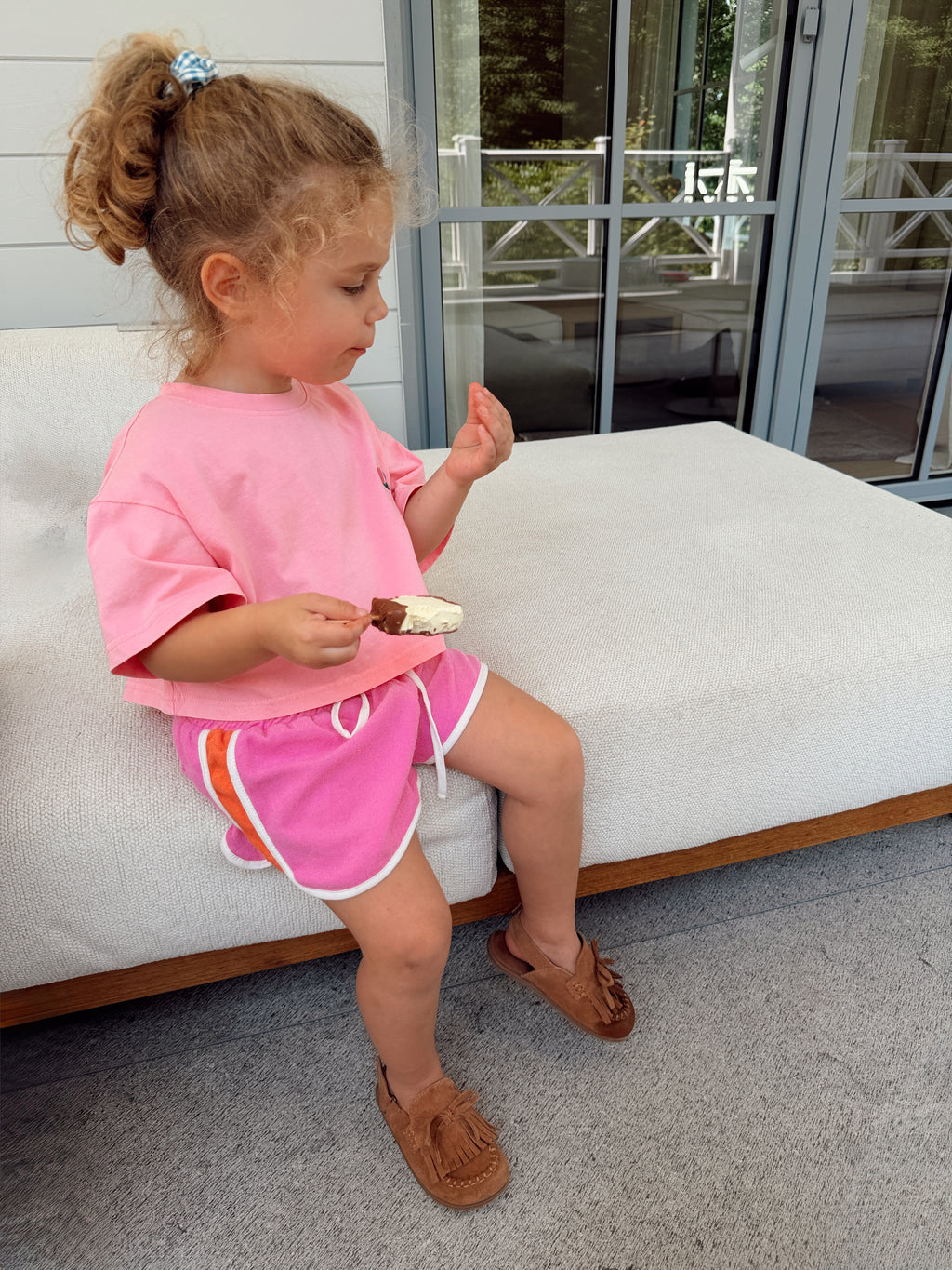 Lyvia shorts - pink and orange