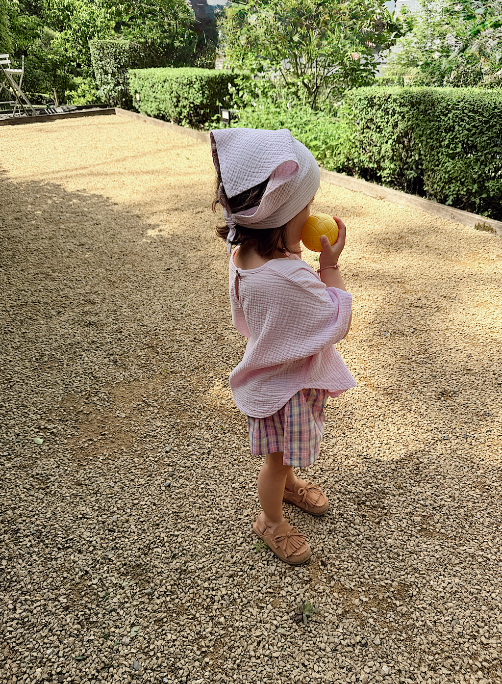 Short Selma - rose à carreaux
