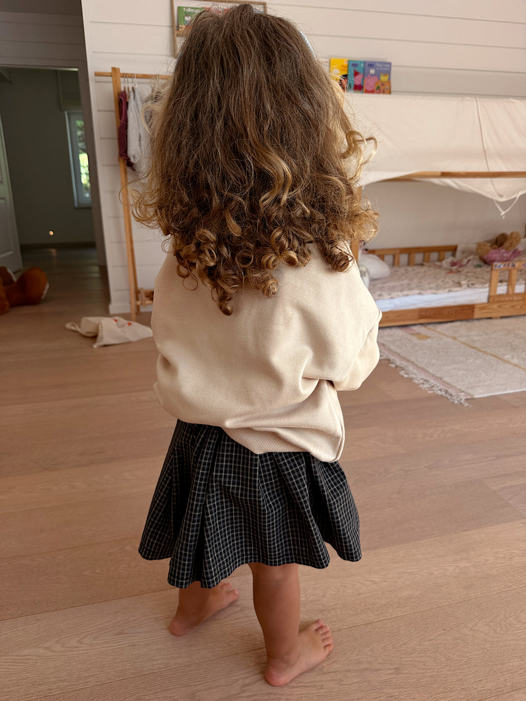 Jupe-Short Adela - noir à carreaux
