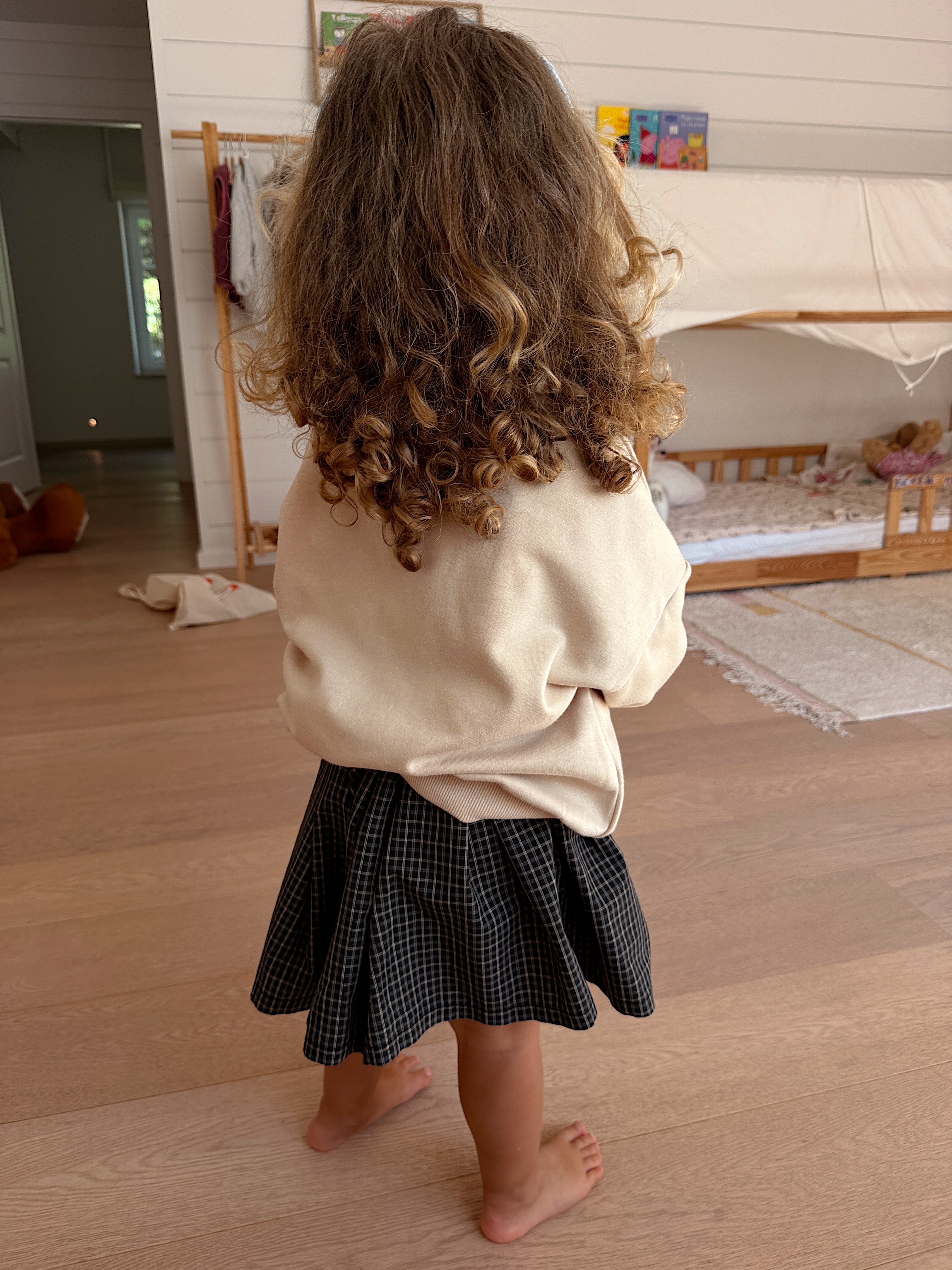 Jupe-Short Adela - noir à carreaux