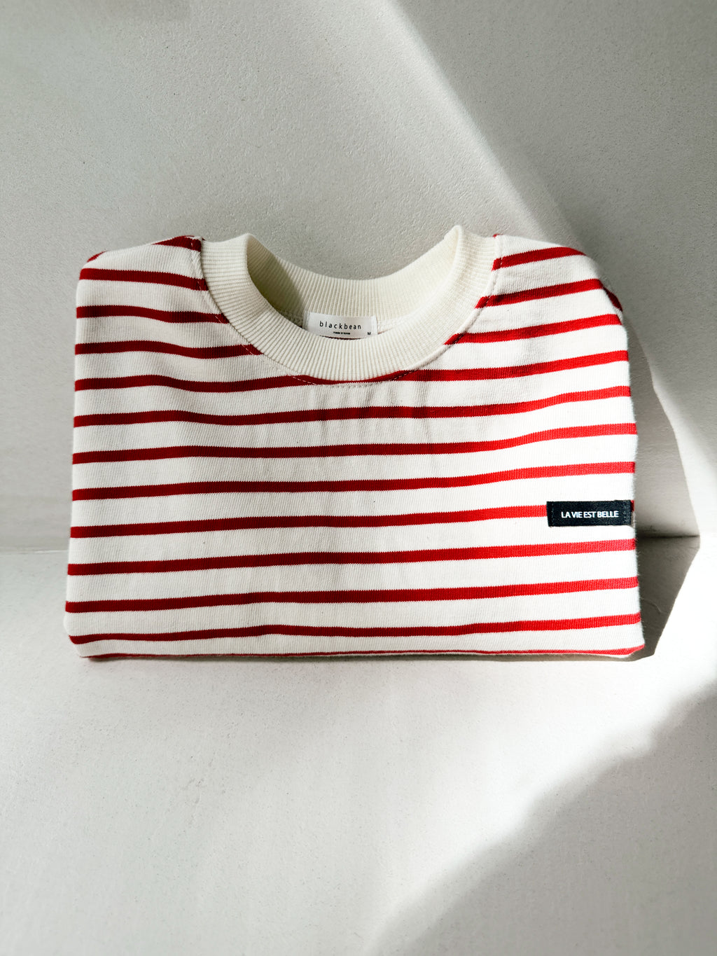 Sweat Jamie - ligné rouge et écru