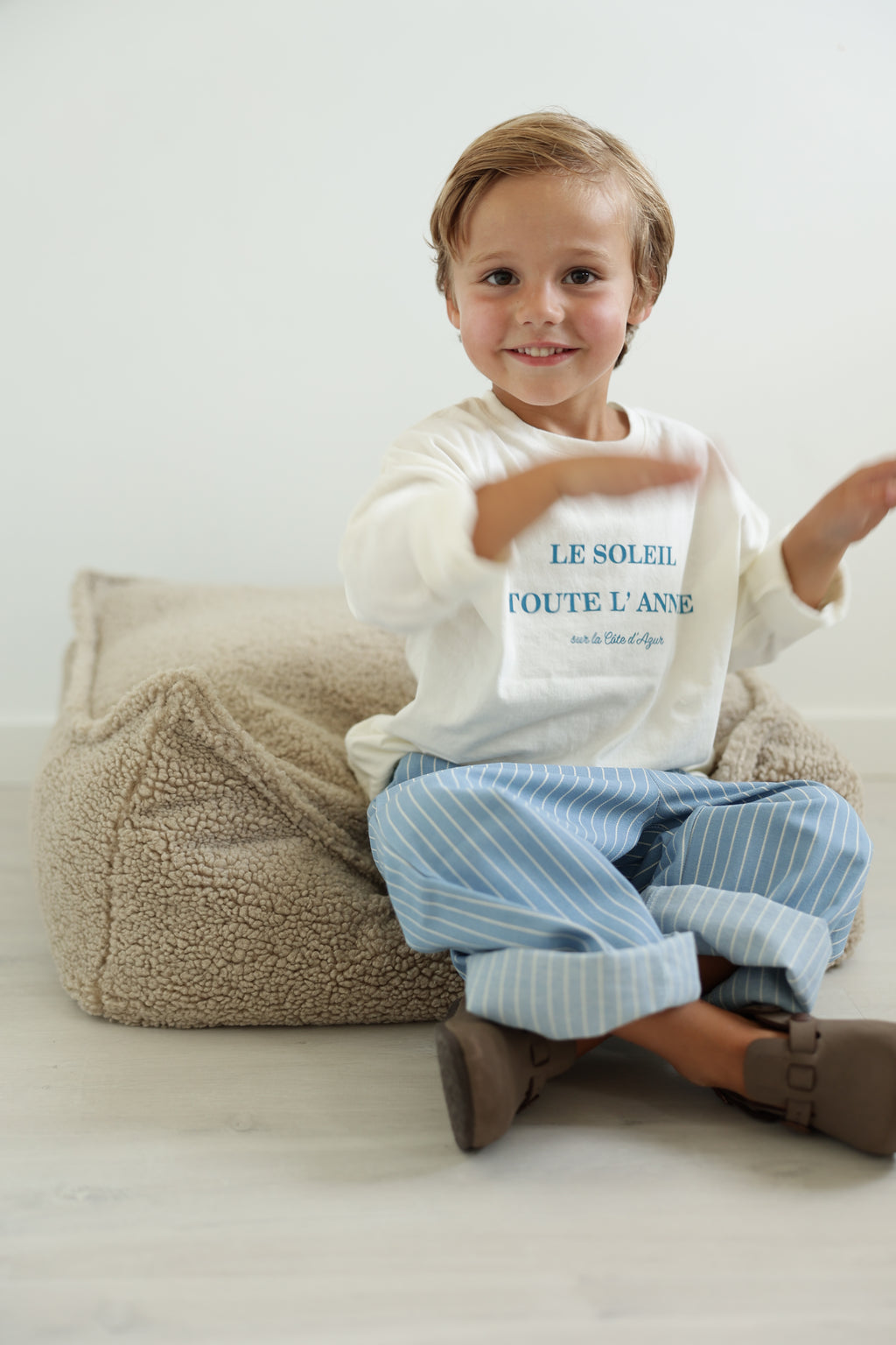 T-shirt Azur - écru