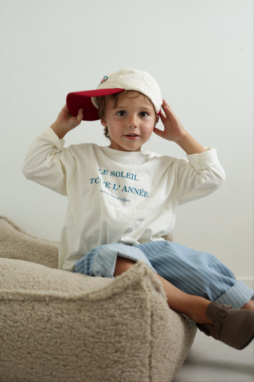 T-shirt Azur - écru