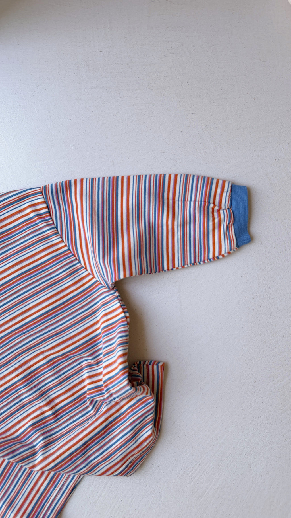 T-shirt Mathis - bleu à lignes