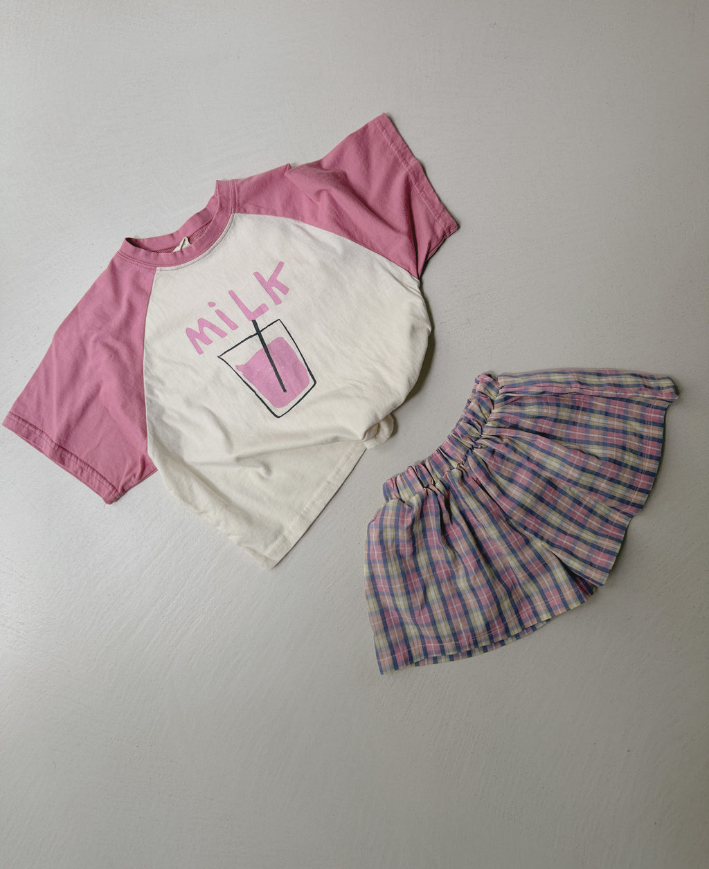 T-shirt Milk - rose et écru
