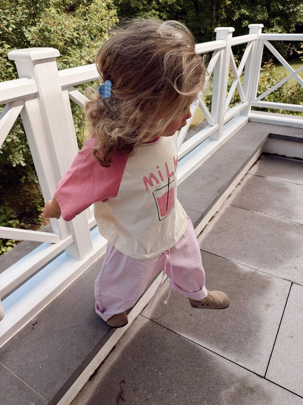 T-shirt Milk - rose et écru