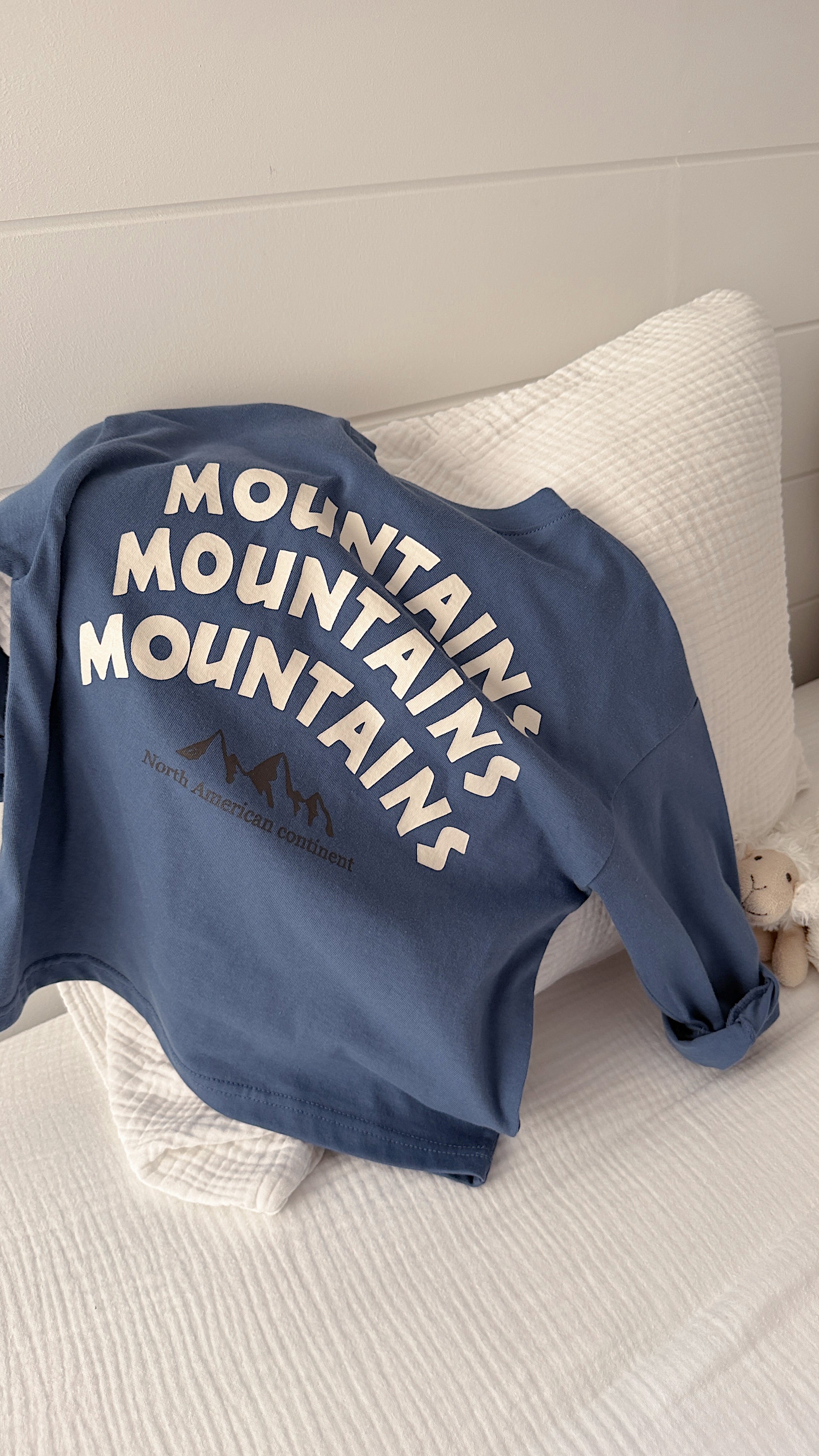T-shirt Mountain - bleu