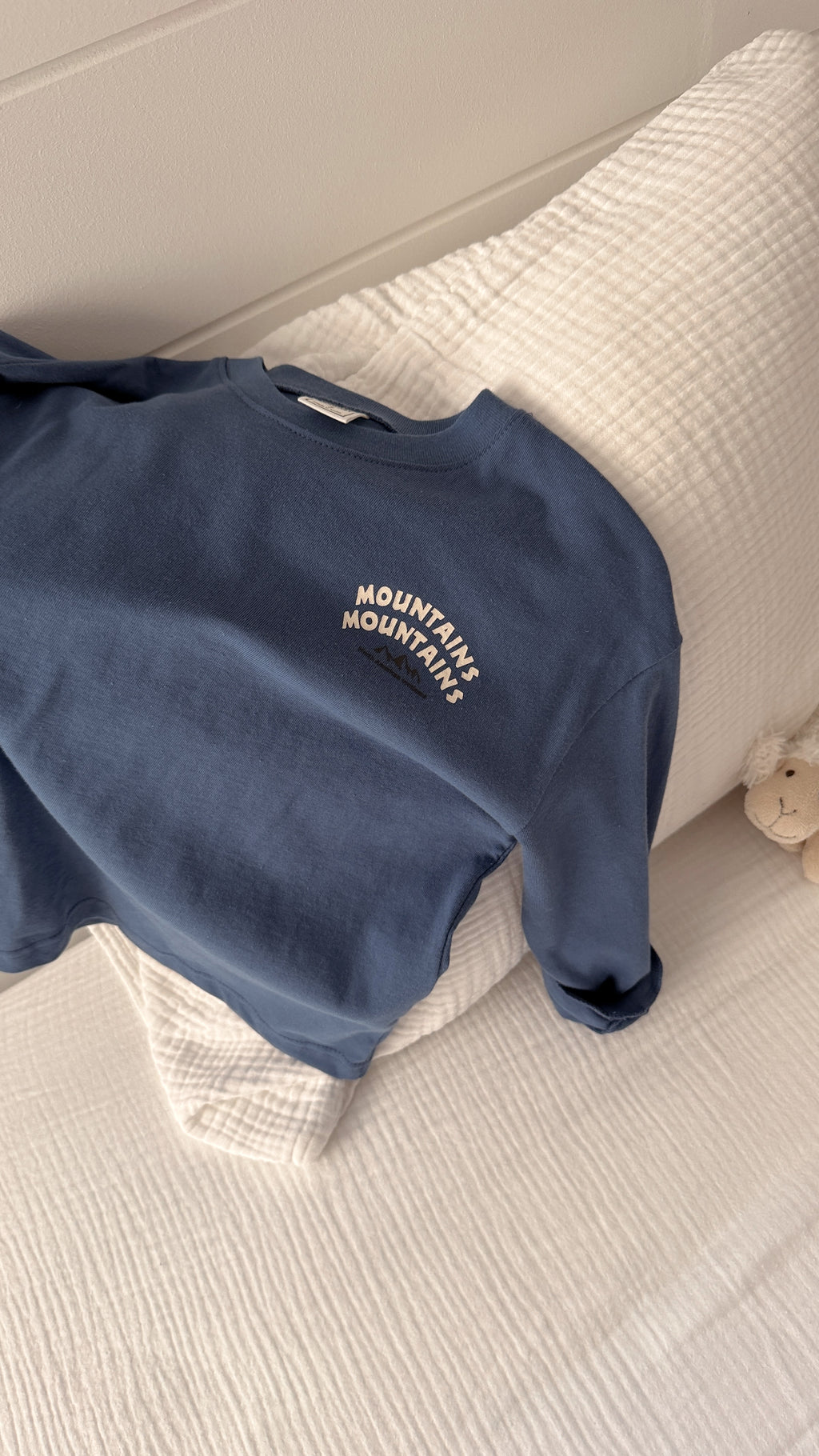 T-shirt Mountain - bleu