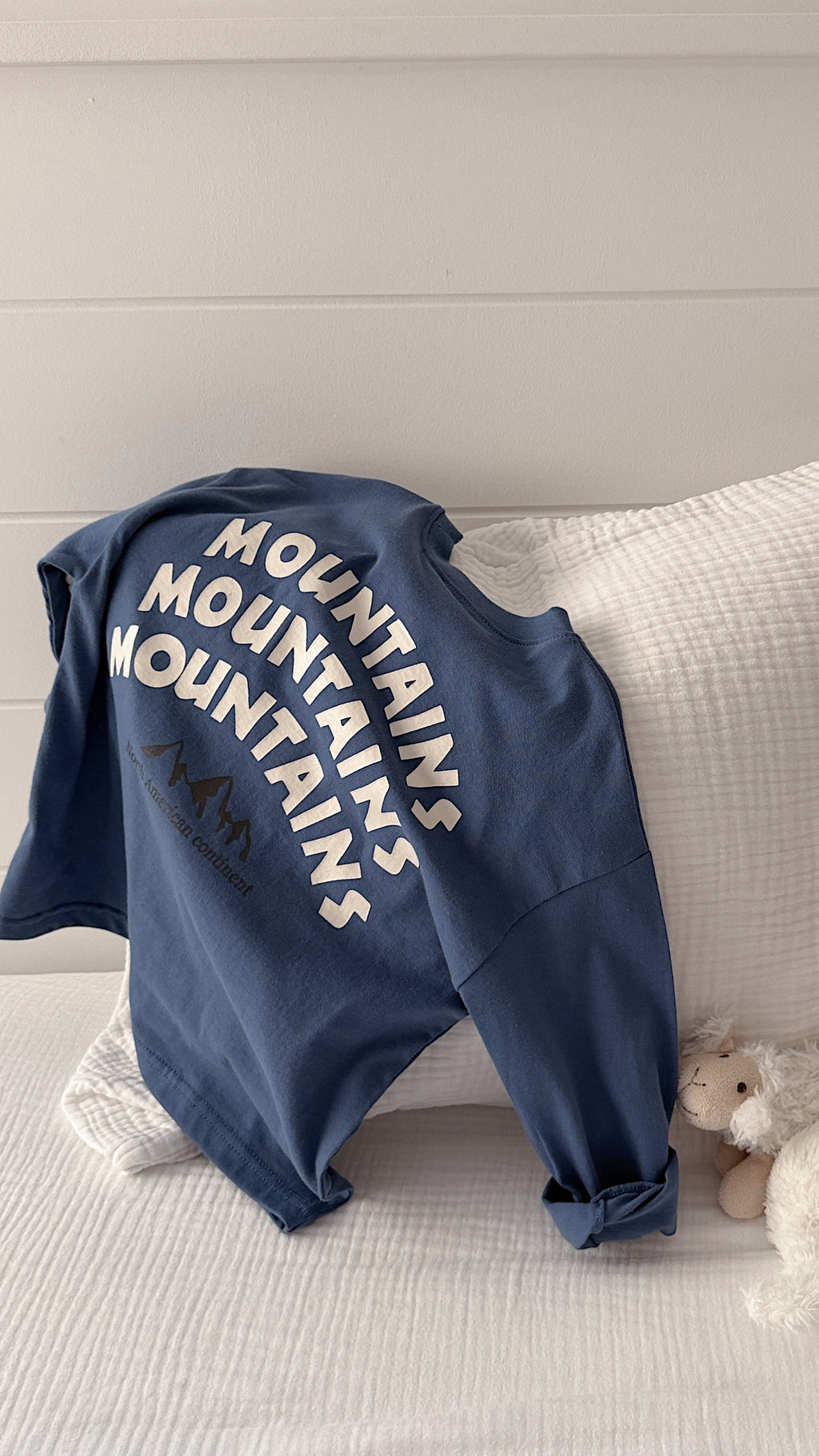 T-shirt Mountain - bleu
