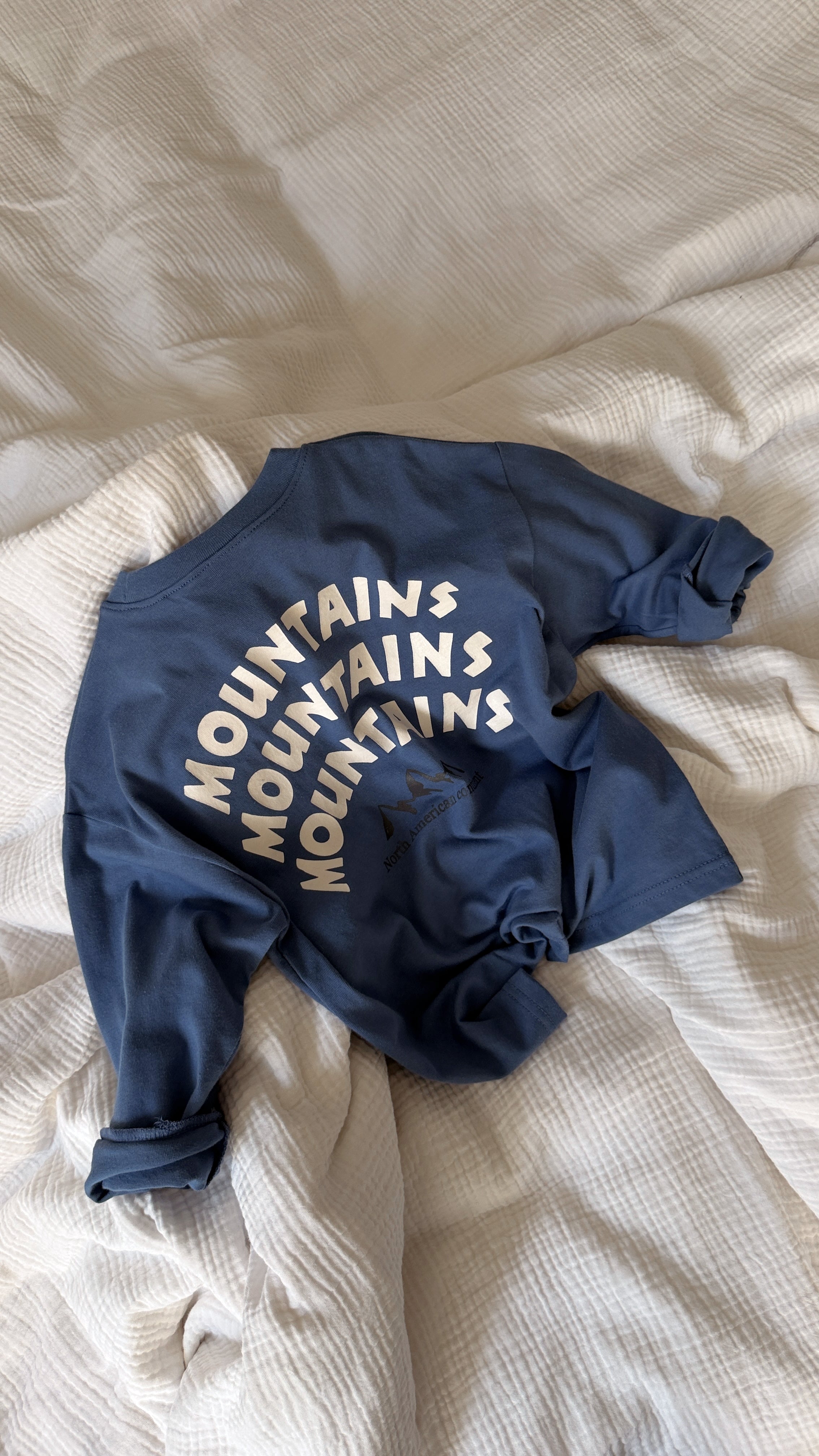T-shirt Mountain - bleu