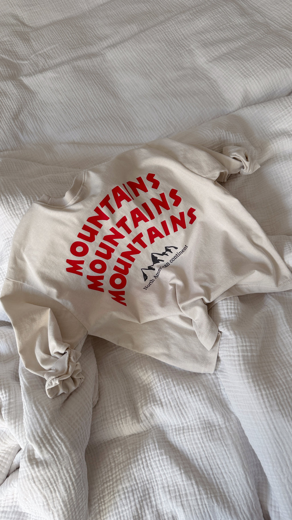 T-shirt Mountain - écru