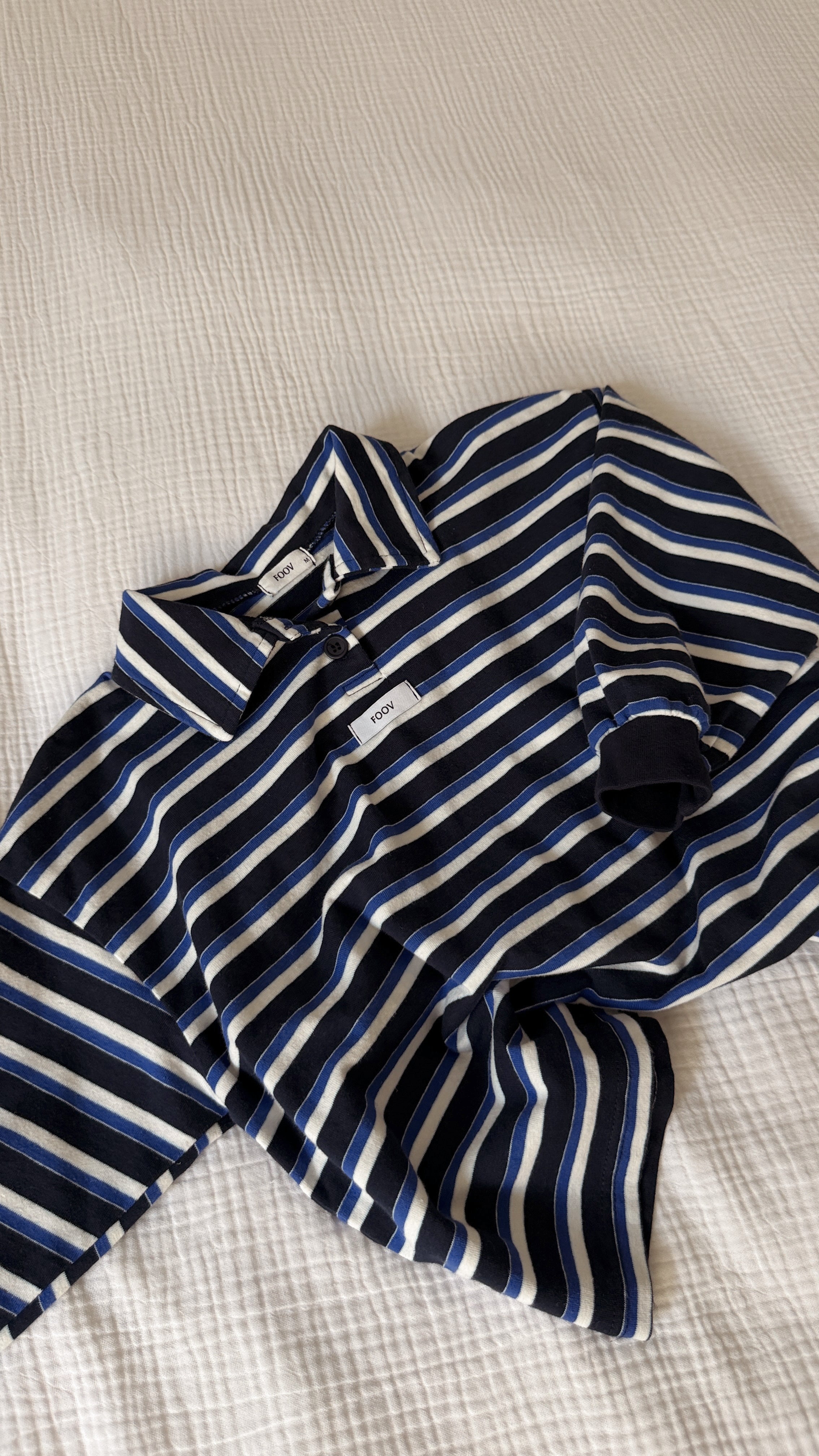 T-shirt Pol - bleu à lignes