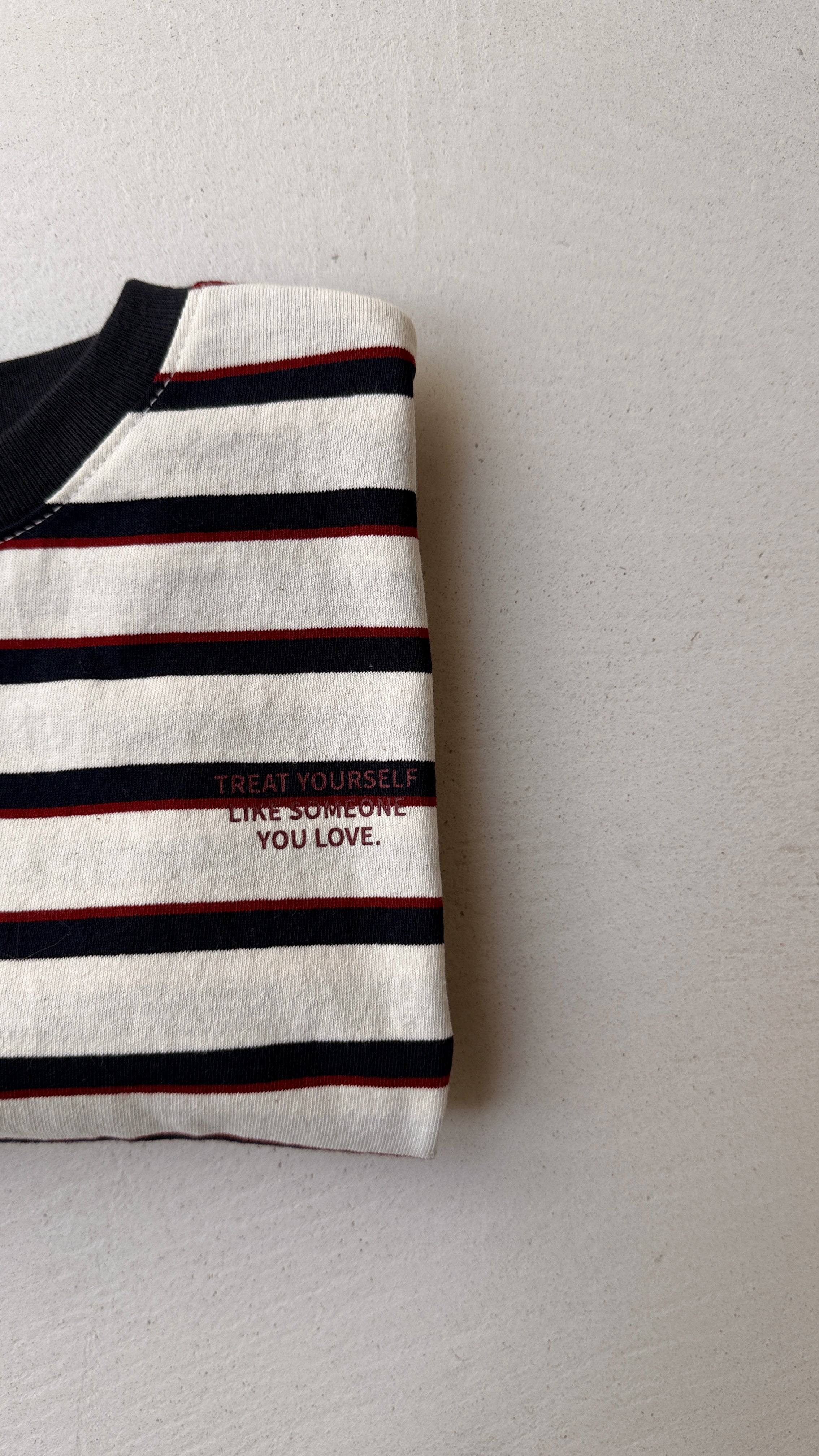 T-shirt Simon - écru à lignes