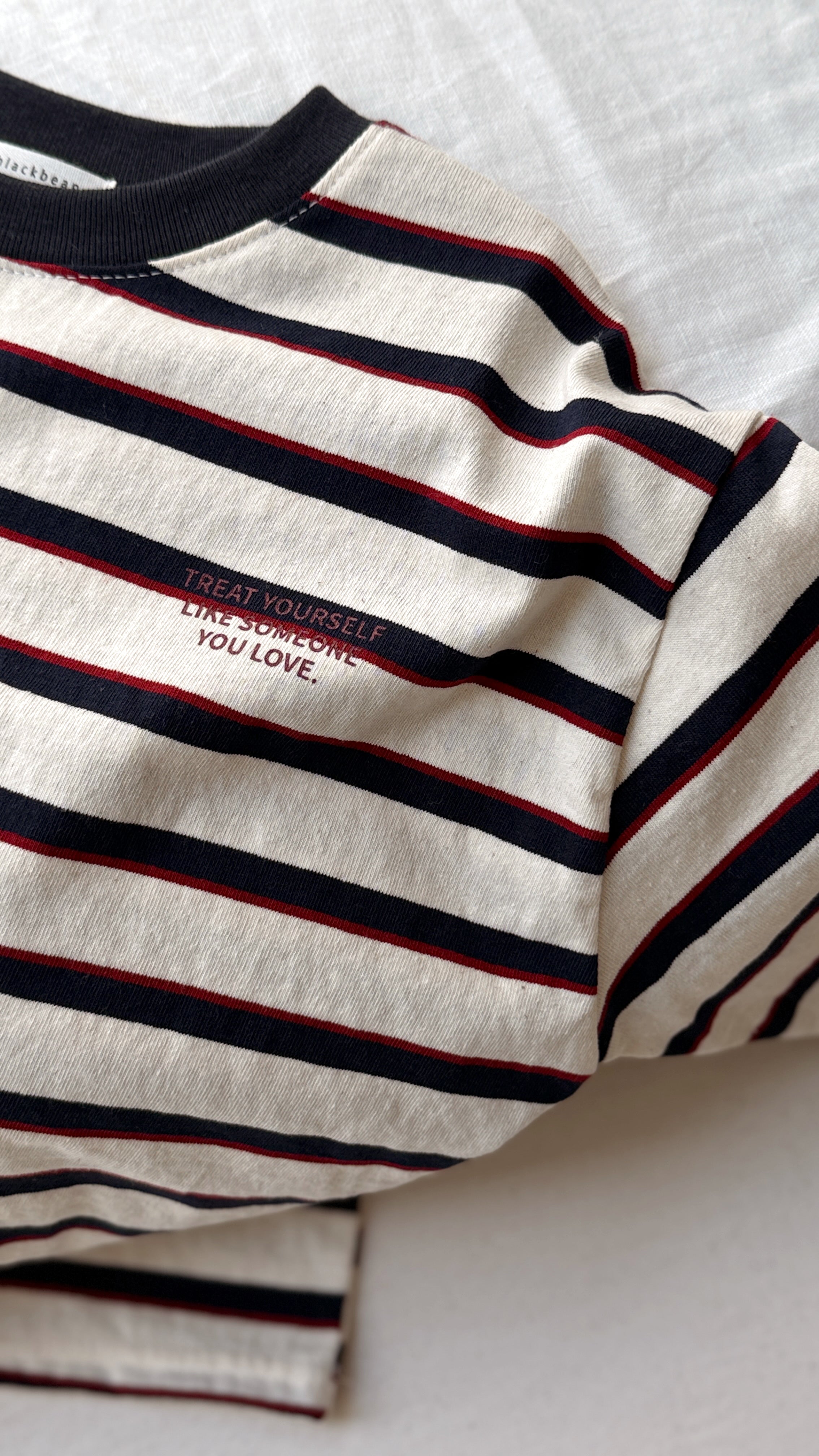 T-shirt Simon - écru à lignes