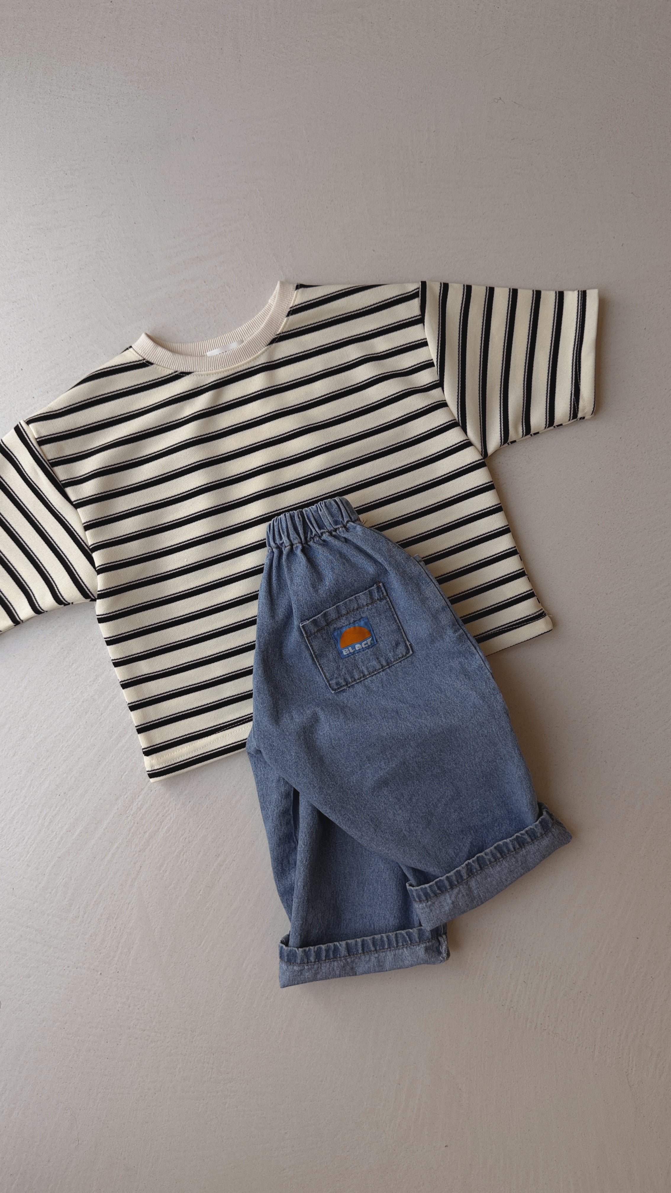 T-shirt Théa - écru et noir