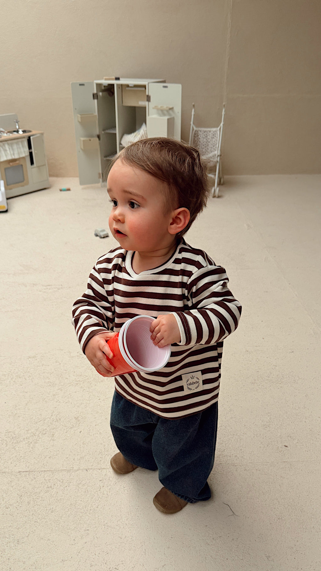 T-shirt Béa - écru et brun